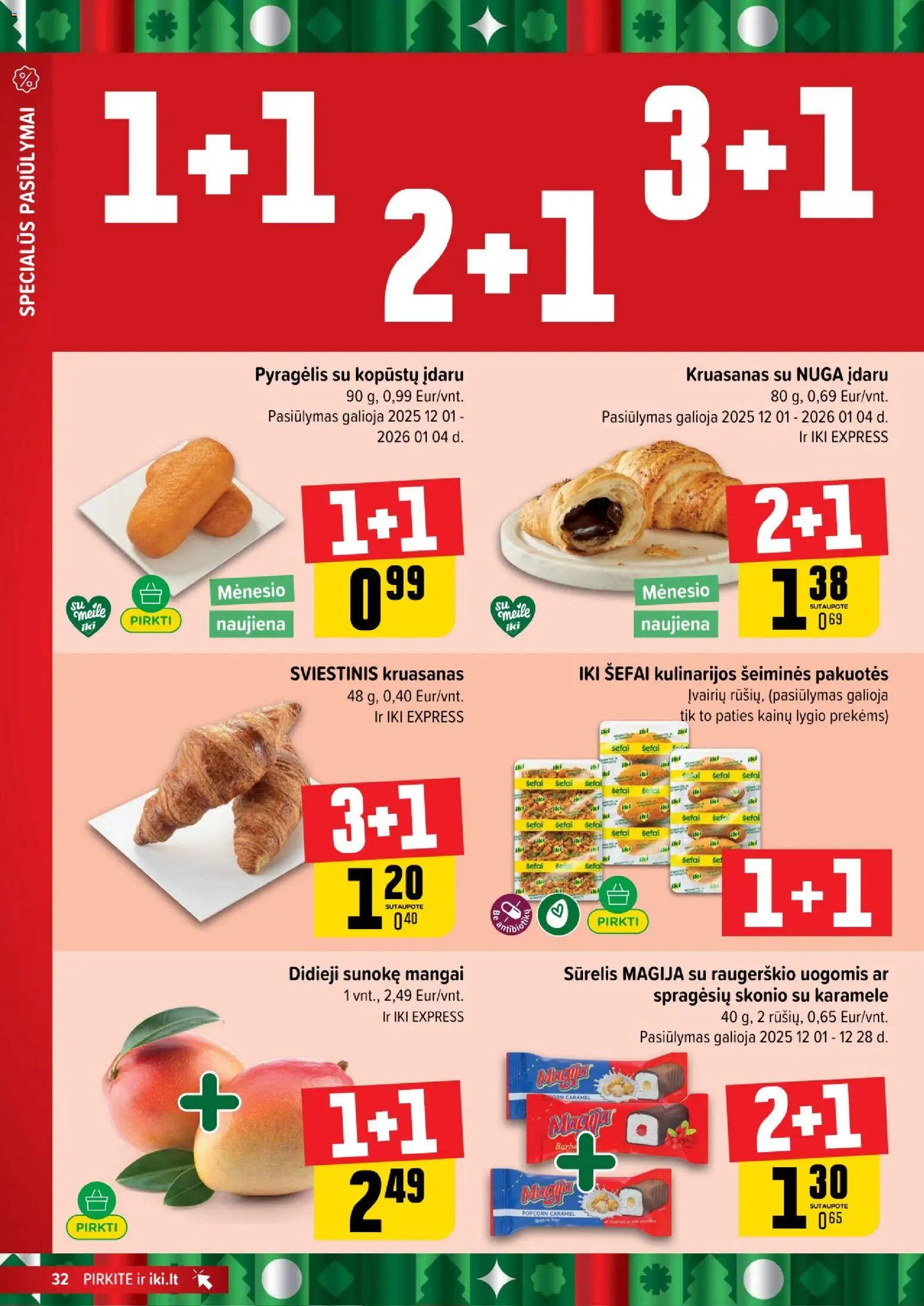 IKI akcijos nuo 22.12.2025 | Puslapis: 32 | Prekių: Sūrelis