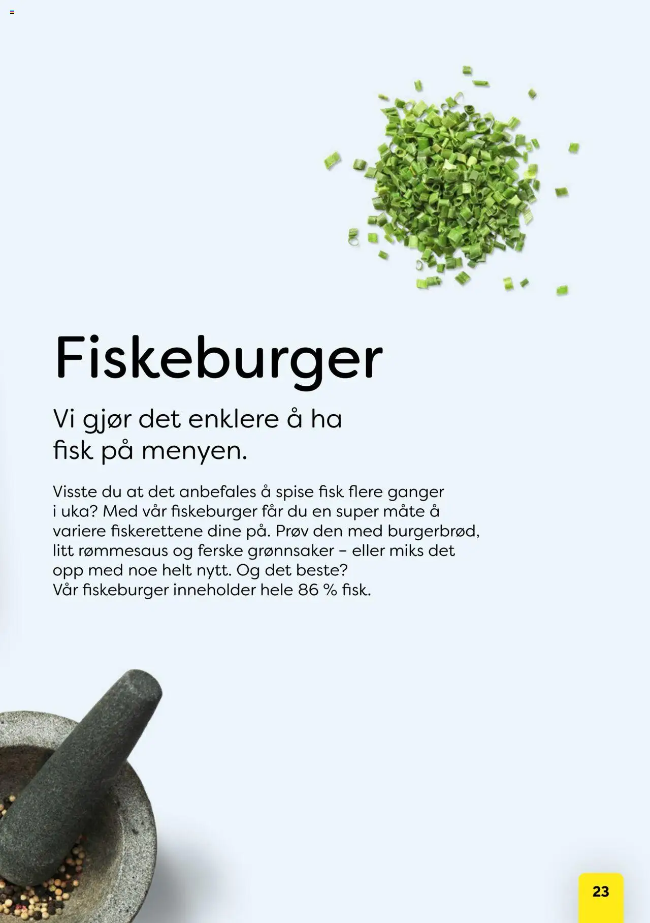 {H1} | Side: 23 | Produkter: Fisk, Umetna rastlina, Профіль для гіпсокартону