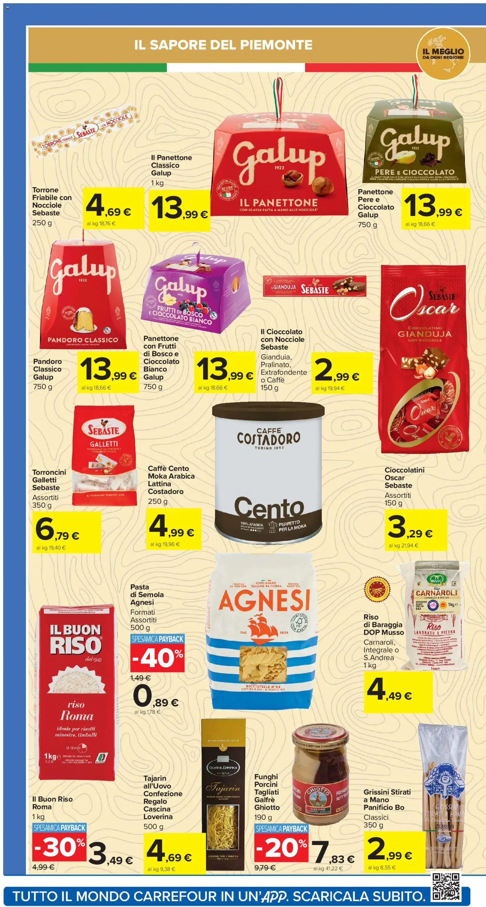 Volantino Carrefour del 16.12.2025 | Pagina: 10 | Prodotti: Caffè, Pasta, Funghi, Grissini