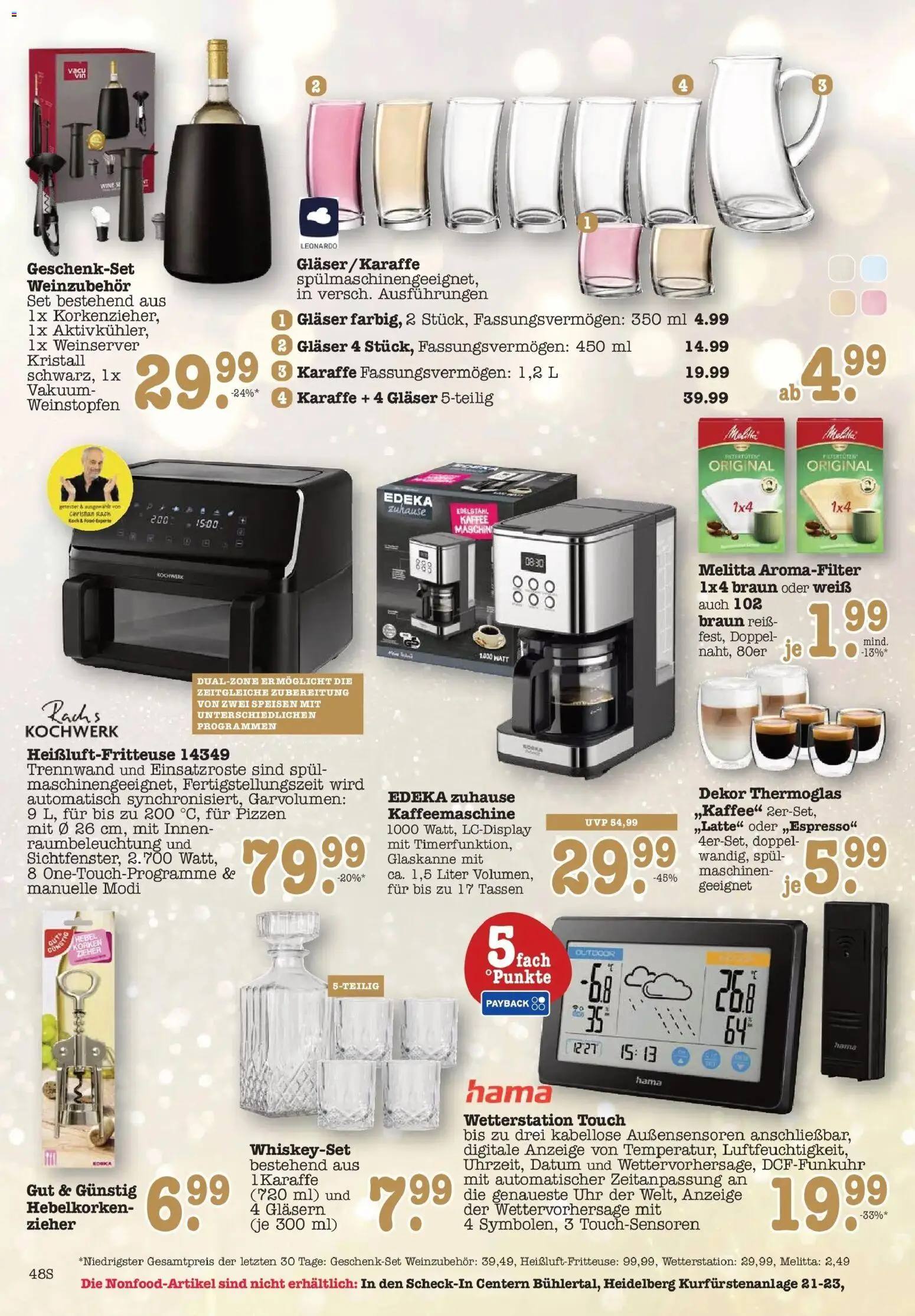 Edeka prospekt Offenbach	 – gültig ab 14.12.2025 | Seite: 48 | Produkte: Wetterstation, Melitta, Kaffee, Heißluftfritteuse