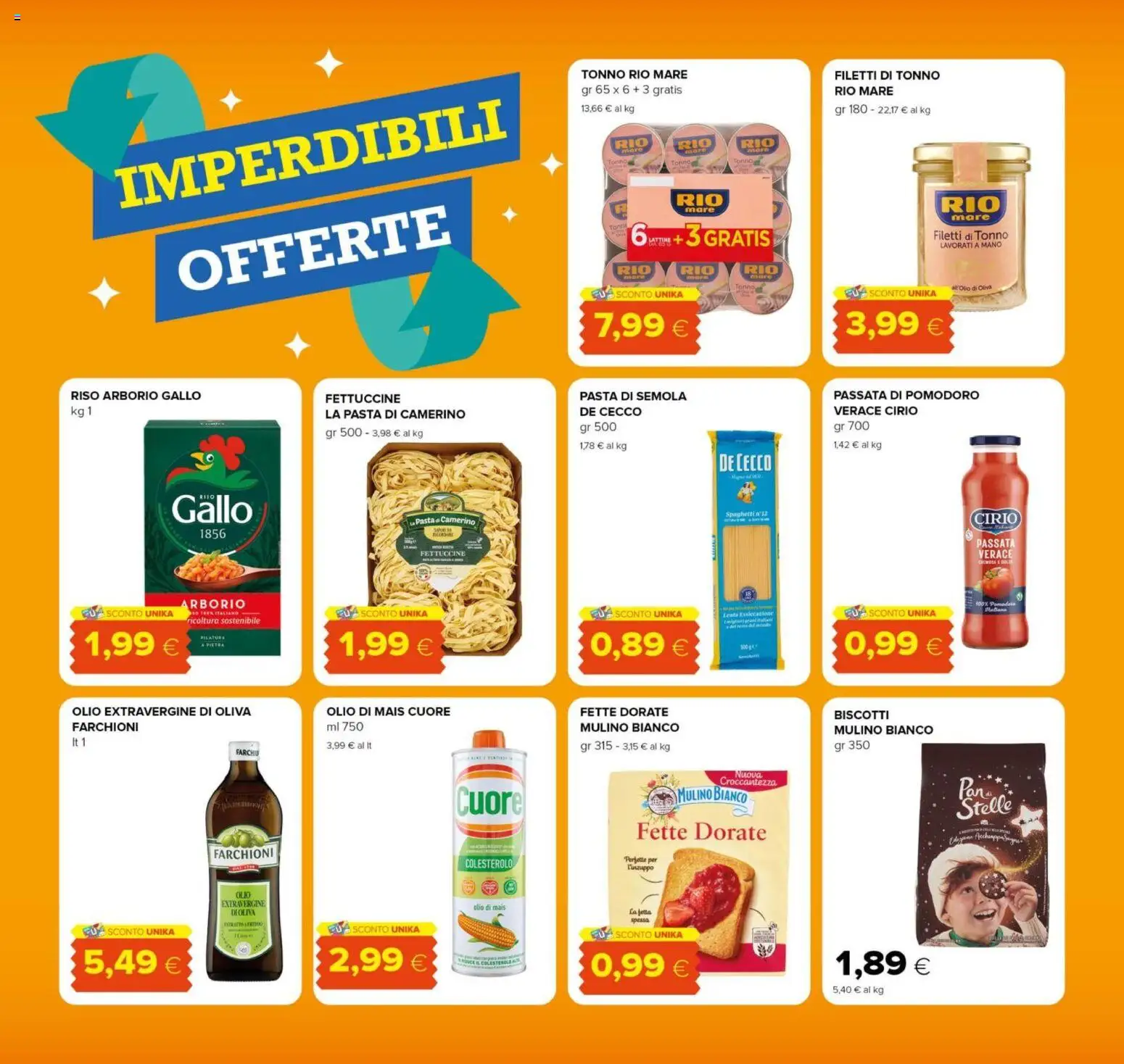 Volantino Oasi del 12.02.2026 | Pagina: 5 | Prodotti: Pomodoro, Pasta, Passata di pomodoro, Tonno