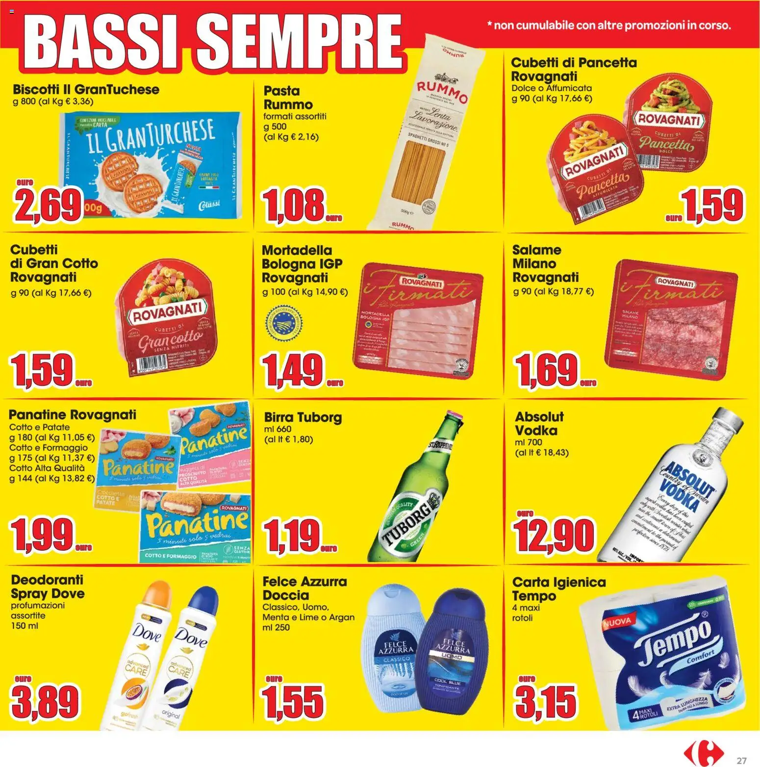 Volantino Carrefour del 24.03.2026 | Pagina: 27 | Prodotti: Nuggets, Formaggio, Lime, Crocchette