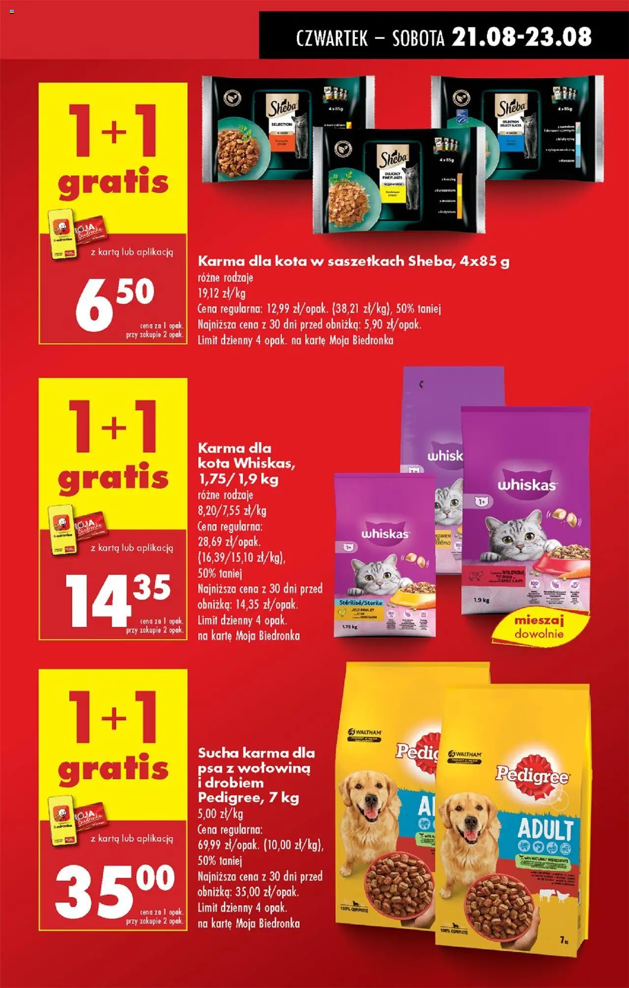 Biedronka gazetka - Oferta w tym tygodniu od 21.08.2025 | Strona: 15 | Produkty: Karta, Pedigree, Karma dla psa, Ryba