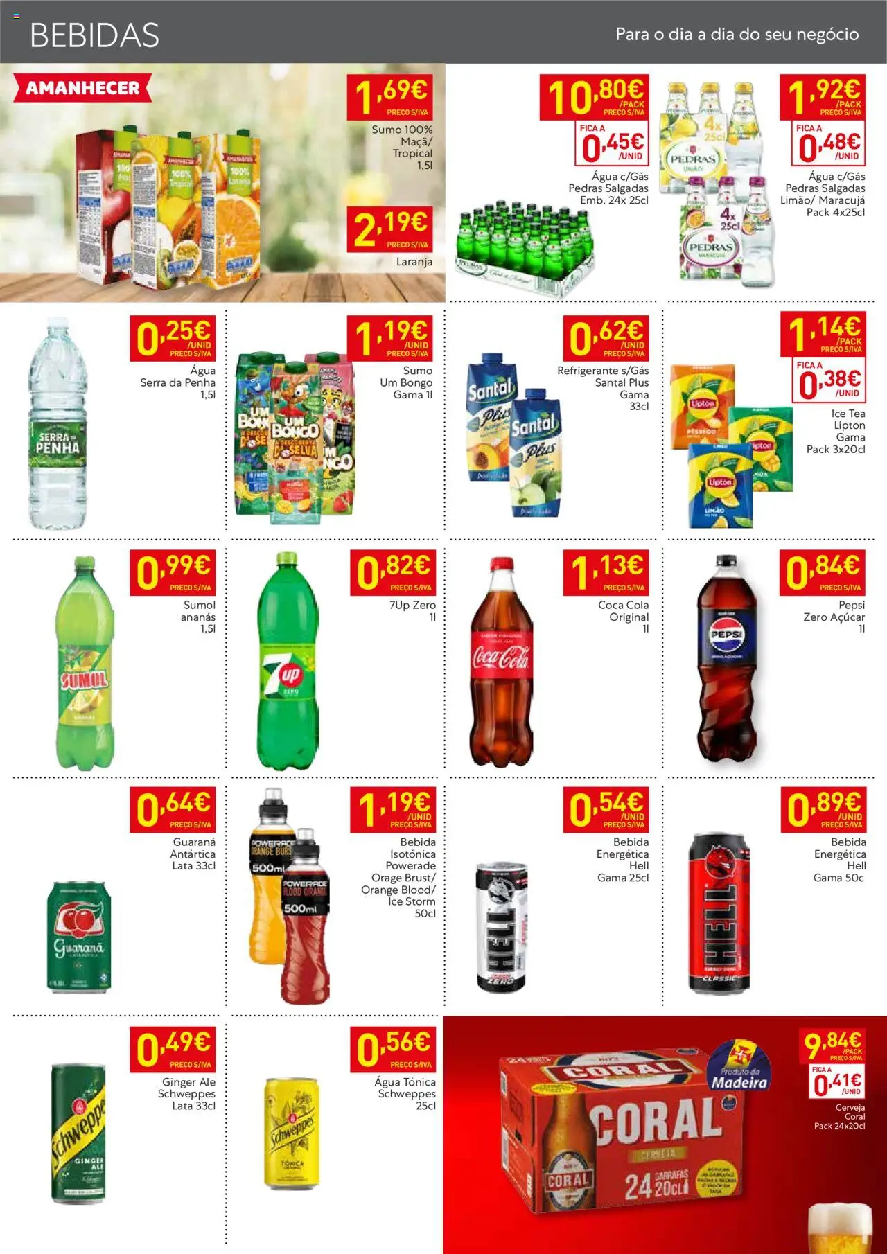 Recheio folheto Madeira │ válido de 12.08.2025 | Página: 12 | Produtos: Agua, Refrigerante, Sumo, Açúcar