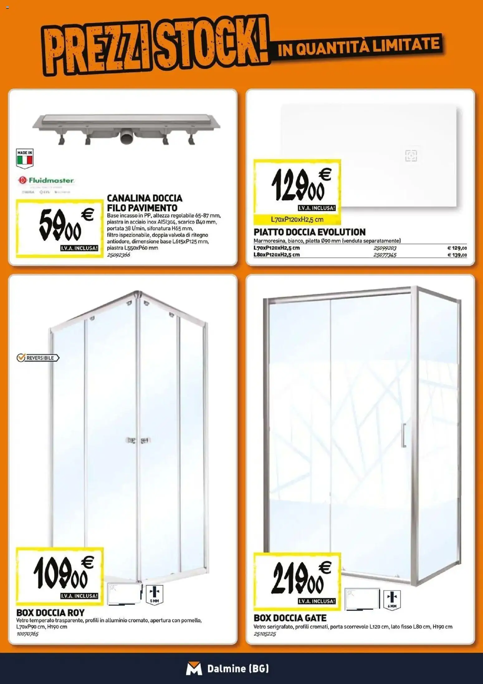 Volantino TECNOMAT del 26.03.2026 | Pagina: 2 | Prodotti: Pavimento, Box doccia, Alluminio, Doccia