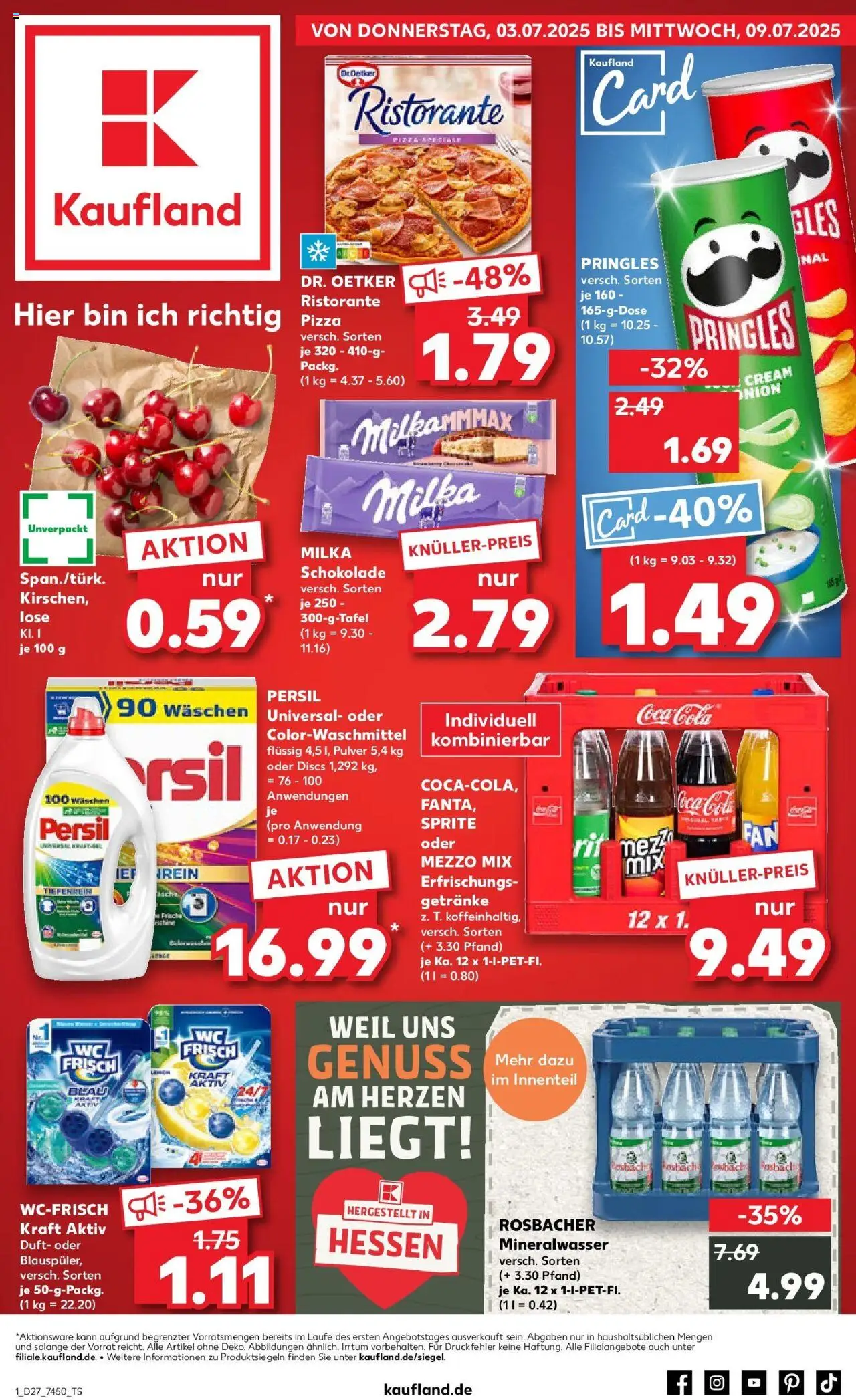 Kaufland prospekt Wetzlar	 - gültig ab dem 06.07.2025 | Seite: 16 | Produkte: Coca cola, Cola, Schokolade, Persil