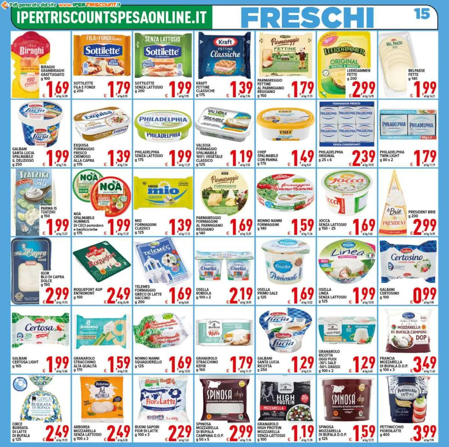 Volantino Ipertriscount del 29.10.2025 | Pagina: 15 | Prodotti: Pomodoro, Tonno, Ricotta, Parmigiano