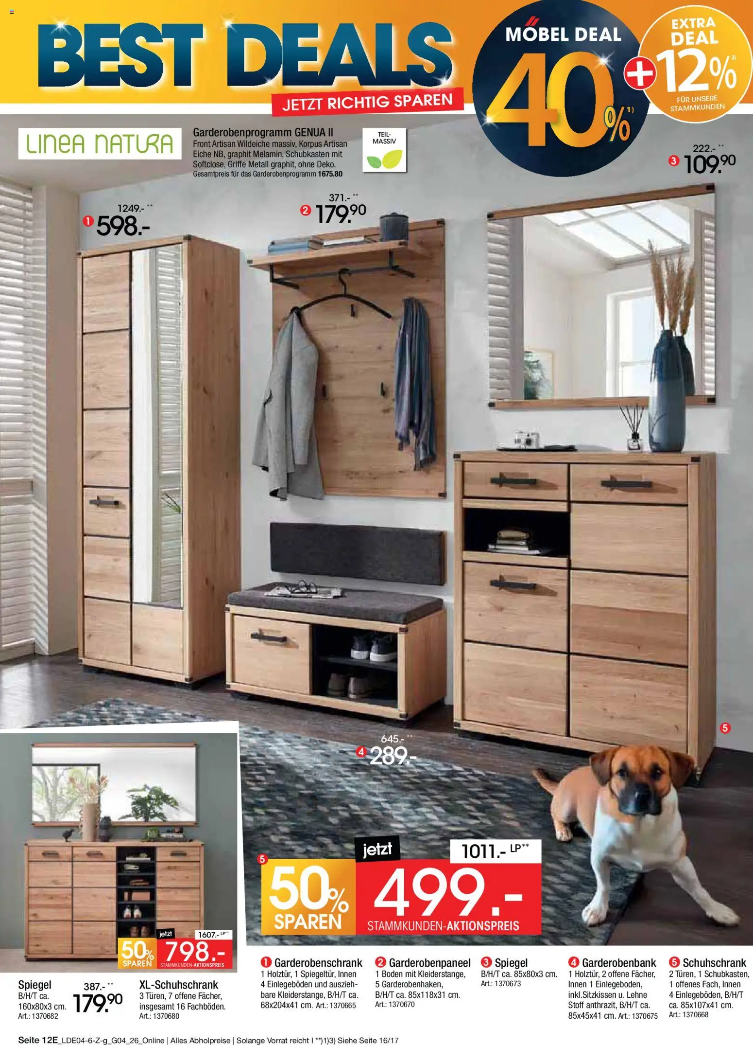 Zurbrüggen Italienische Wochen – gültig ab 11.04.2026 | Seite: 22 | Produkte: Spiegel, Garderobenschrank