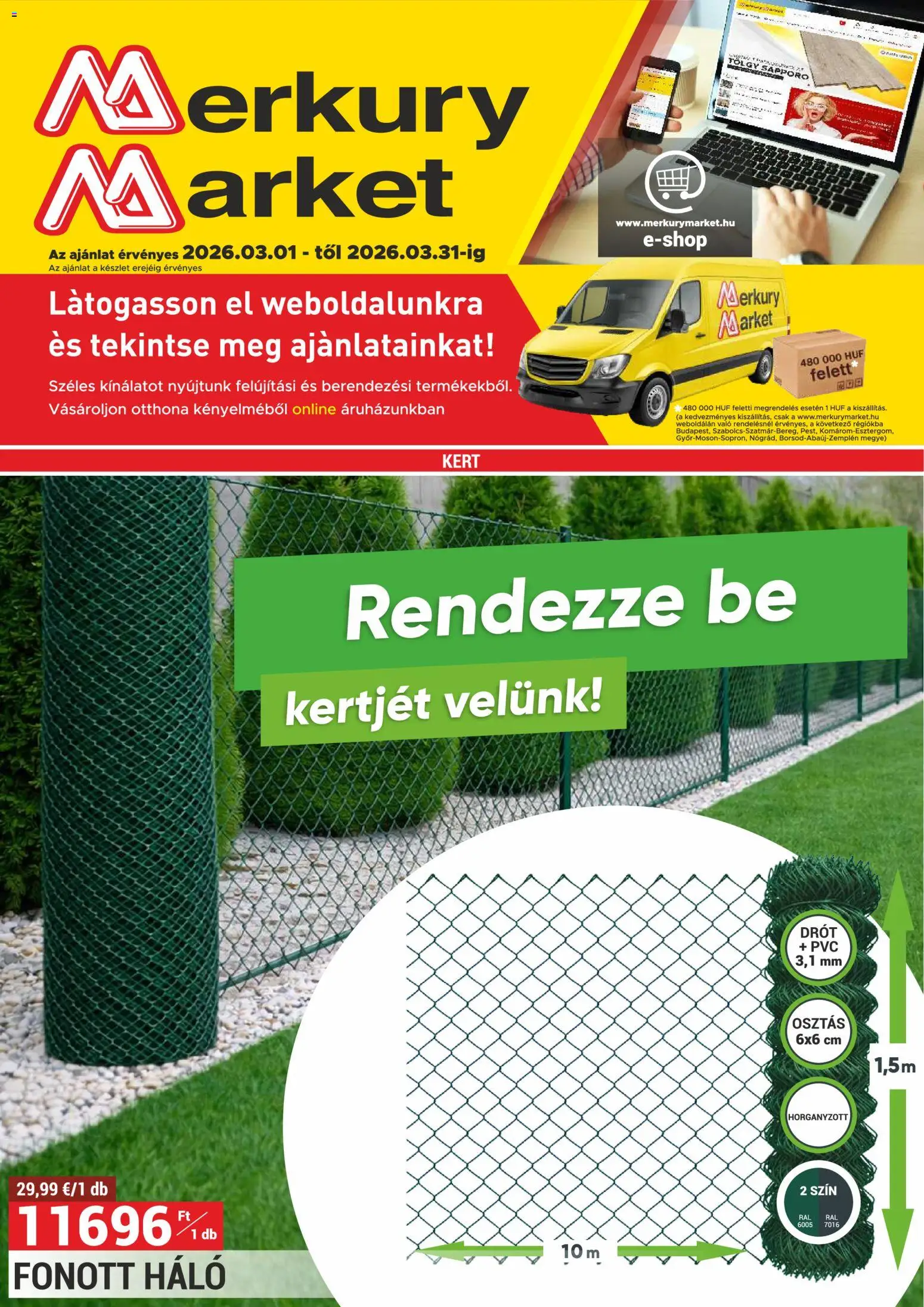 Merkury Market akciós ujság - amely érvényes a következő dátumtól: 01.03.2026 | Oldal: 1