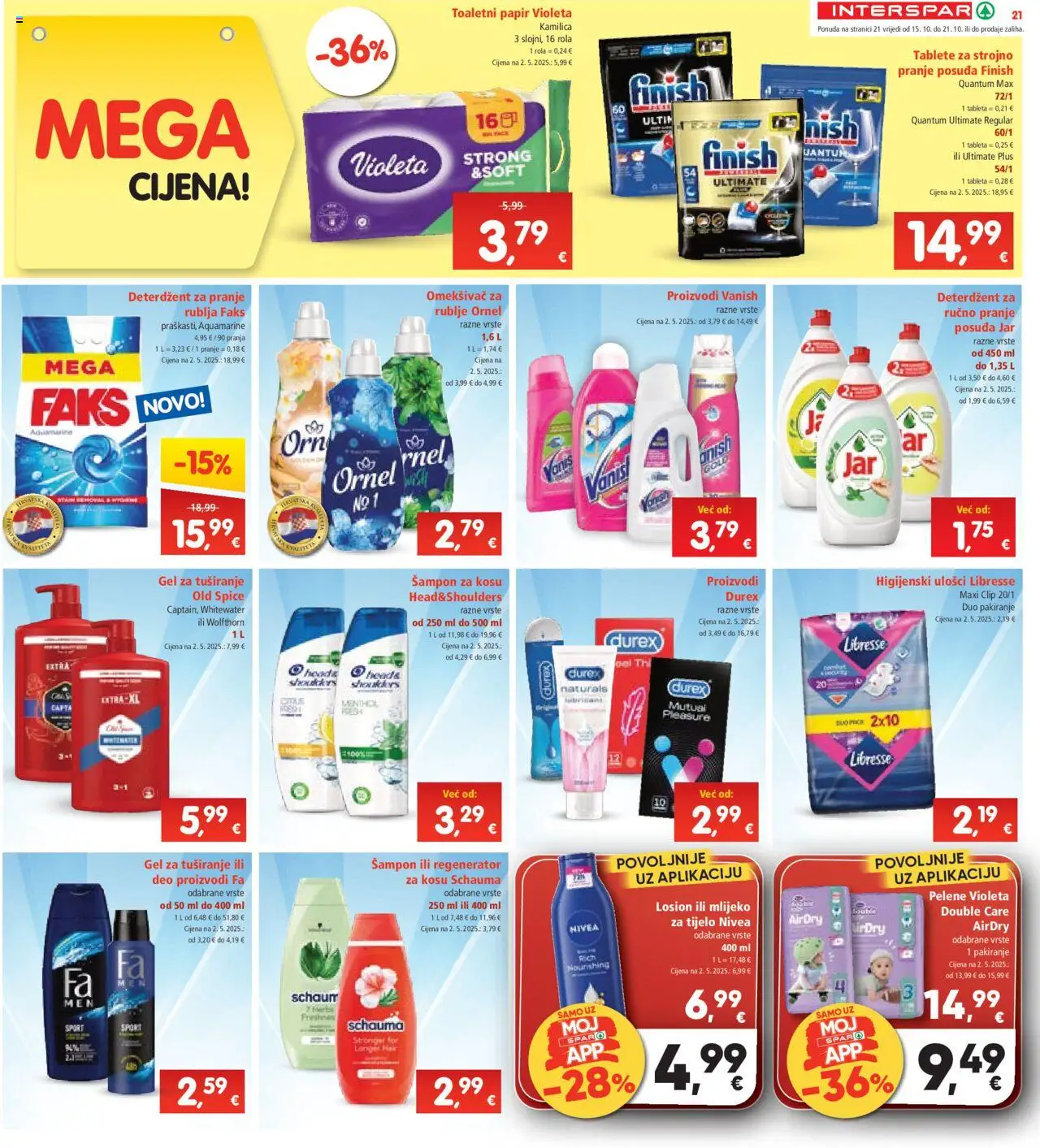 Interspar katalog | vrijedi od 15.10.2025 | Stranica: 23 | Proizvodi: Šampon, Mlijeko, Toaletni papir, Nivea