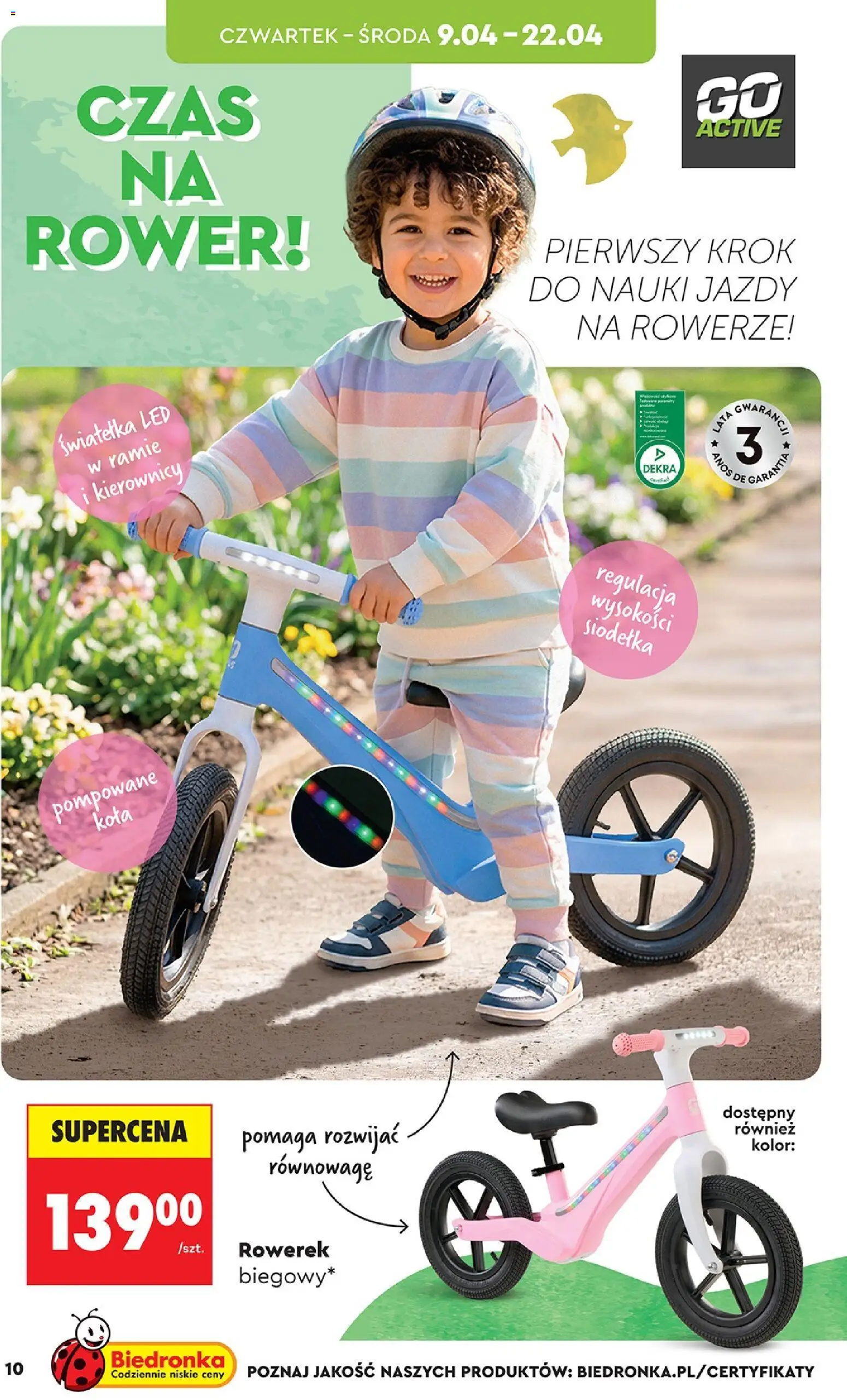 Biedronka gazetka - Hity i inspiracje od 07.04.2026 | Strona: 10 | Produkty: Rower