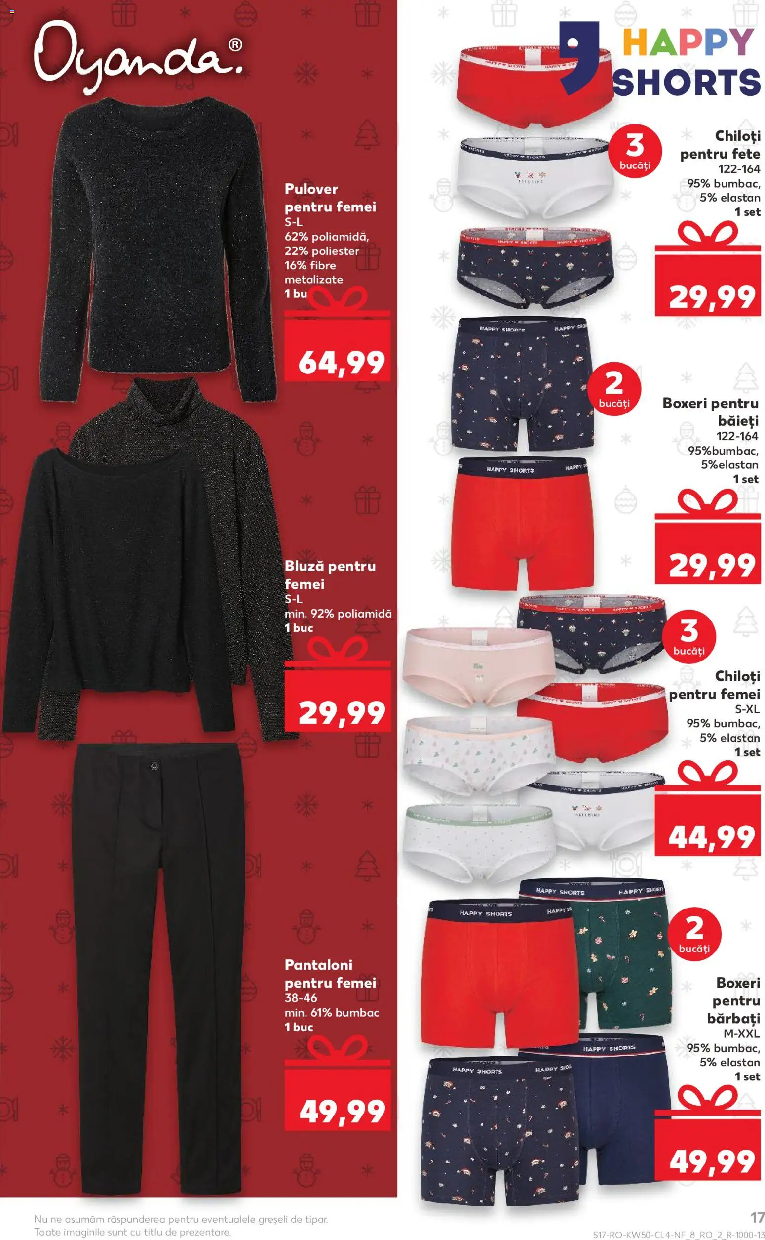Noul catalog Kaufland – valabil de la 10.12.2025 | Pagină: 17 | Produse: Bluză, Pulover, Chiloți, Boxeri
