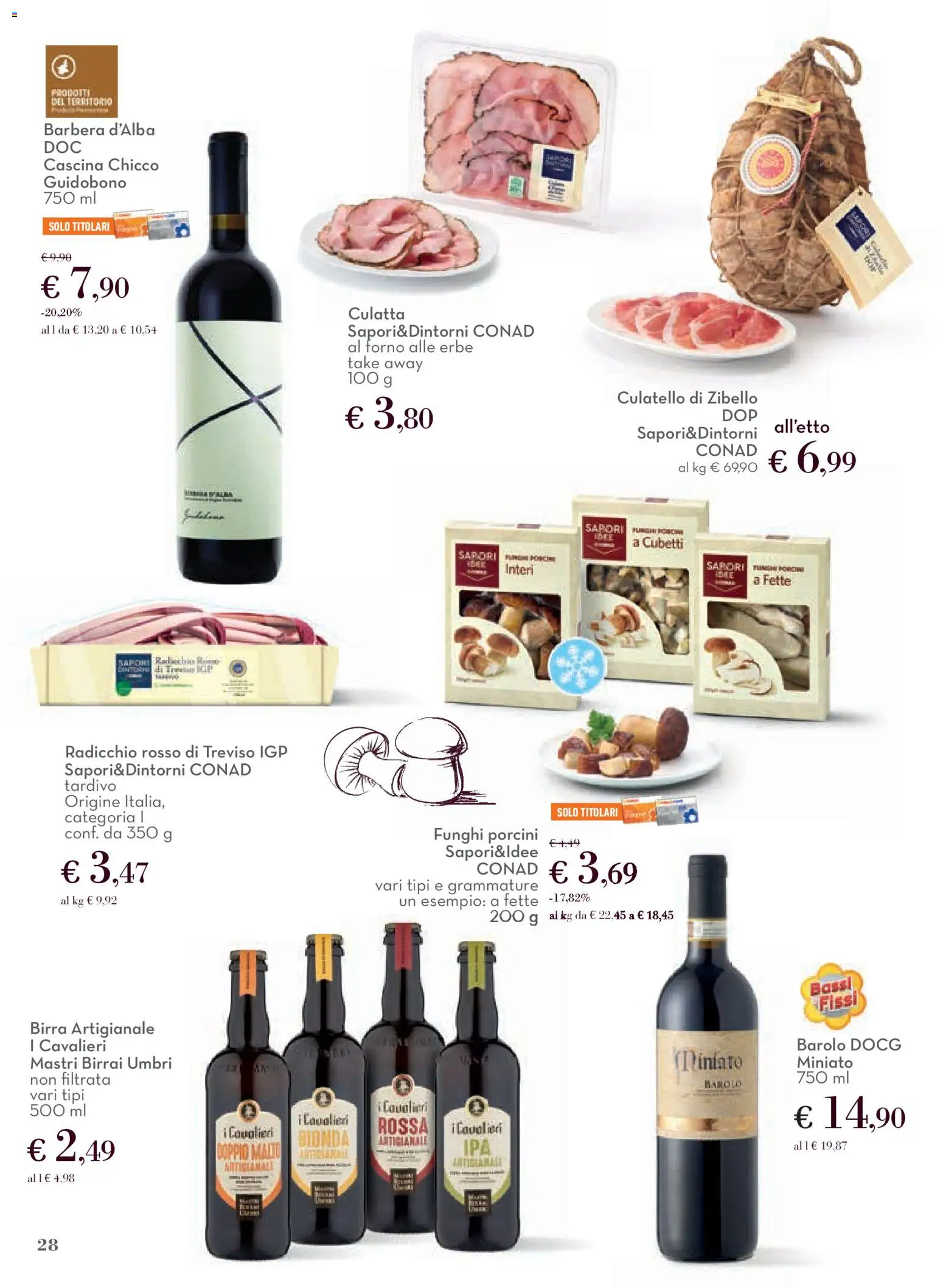 Volantino Conad del 01.12.2025 | Pagina: 28 | Prodotti: Birra, Funghi, Forno