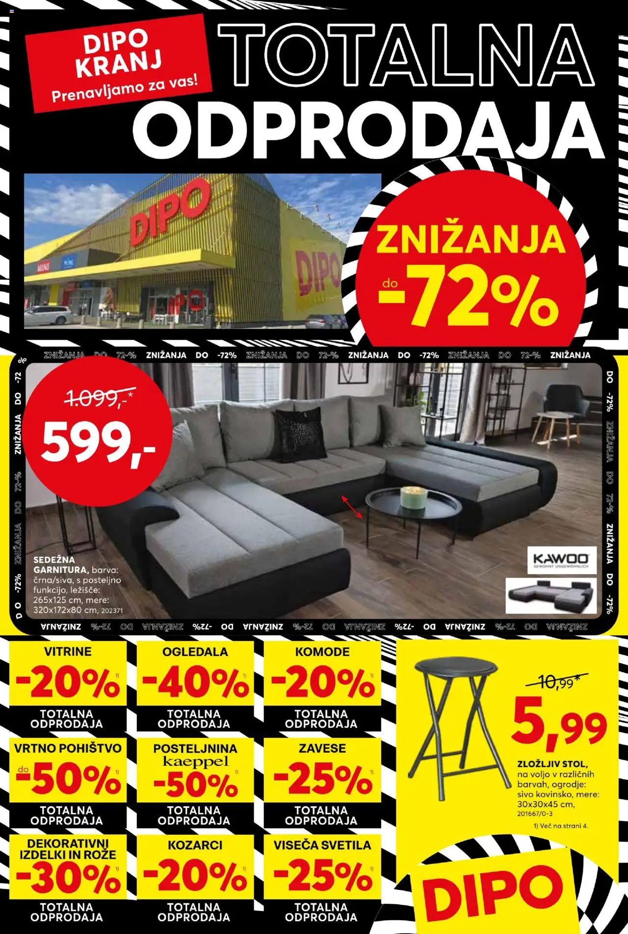 Dipo katalog │ velja od 23.07.2025 | Stran: 1 | Izdelki: Pohištvo, Ležišče, Posteljnina, Vrtno pohistvo