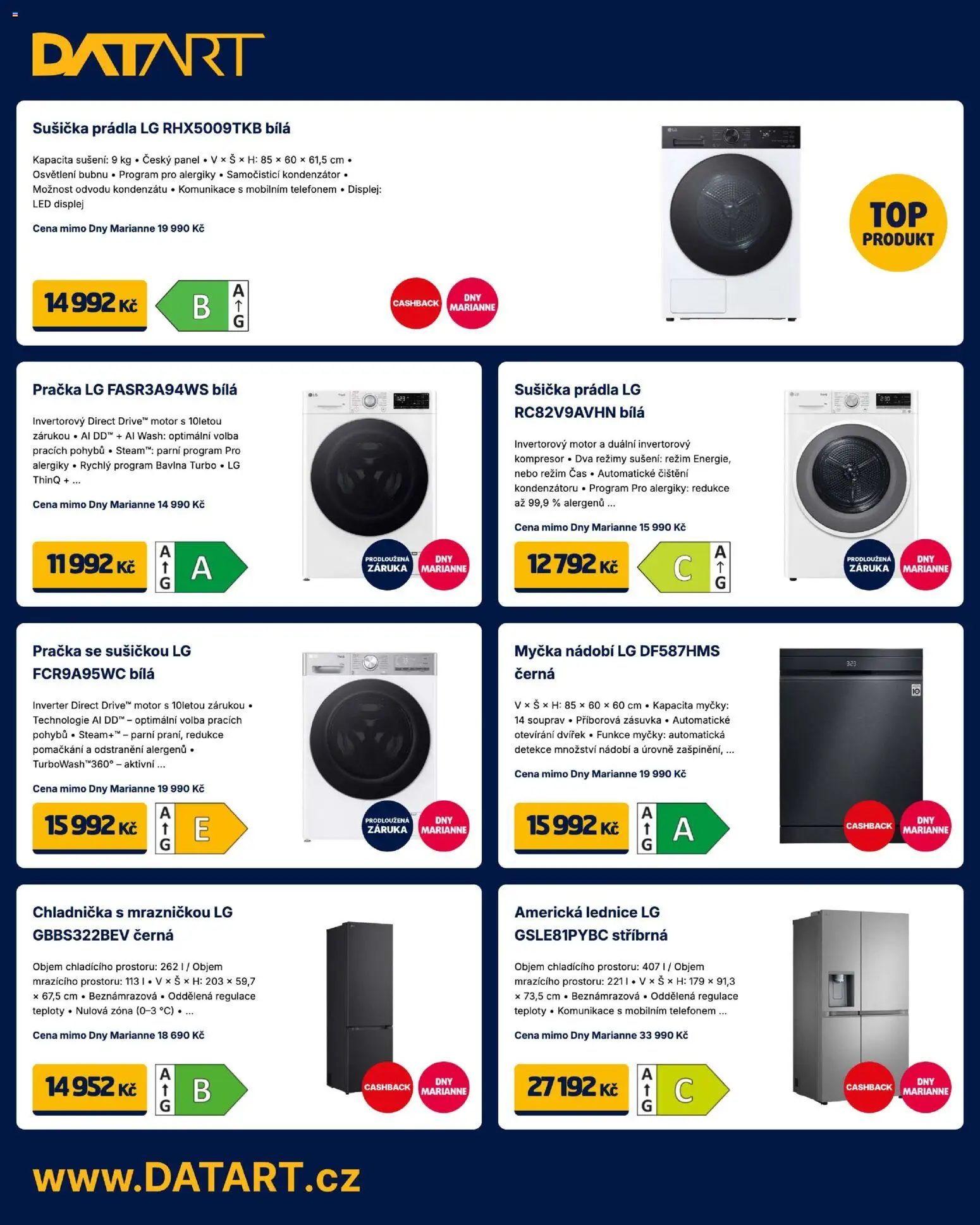Datart leták od 17.04.2026 | Strana: 16 | Produkty: Nádobí, Myčka, Sušička, LED
