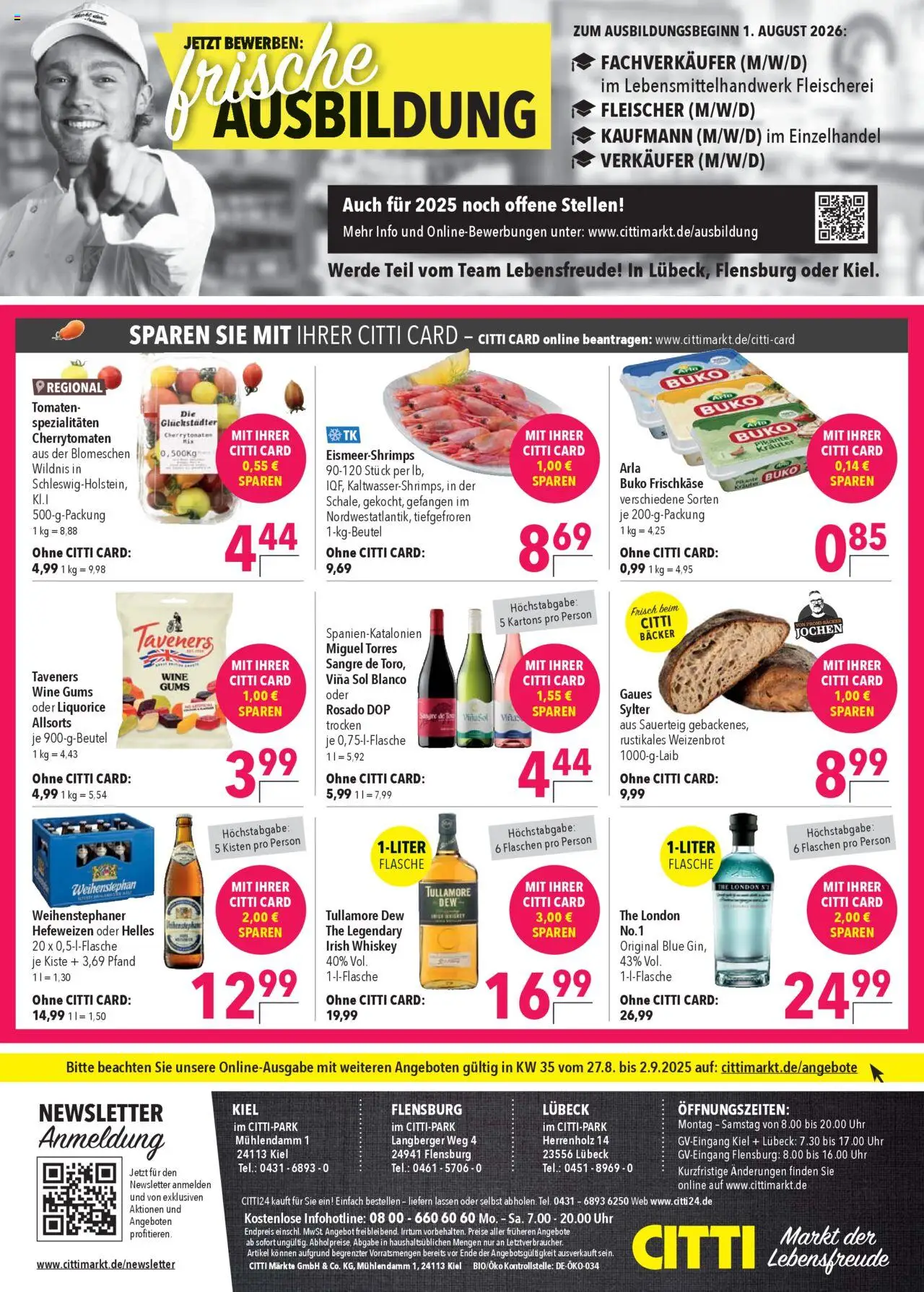 CITTI Markt Prospekt 	 - gültig ab dem 27.08.2025 | Seite: 22 | Produkte: Tomaten, Whiskey, Uhr, Frischkase