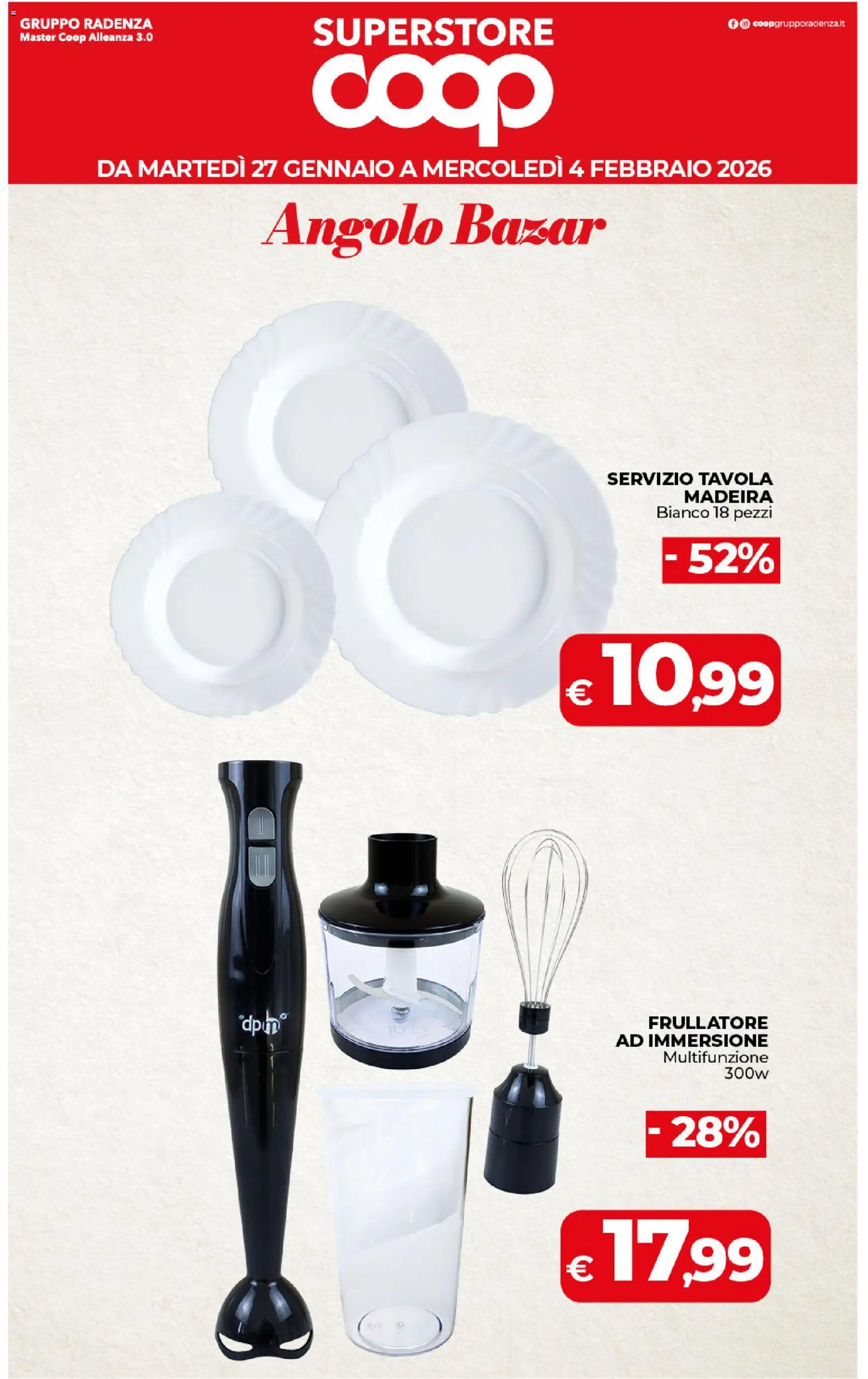 Volantino COOP del 27.01.2026 | Pagina: 46 | Prodotti: Frullatore, Frullatore ad immersione