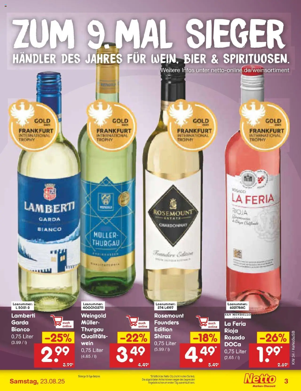Netto Marken-Discount prospekt Bonn	 - gültig ab dem 18.08.2025 | Seite: 31 | Produkte: Bier, Wein