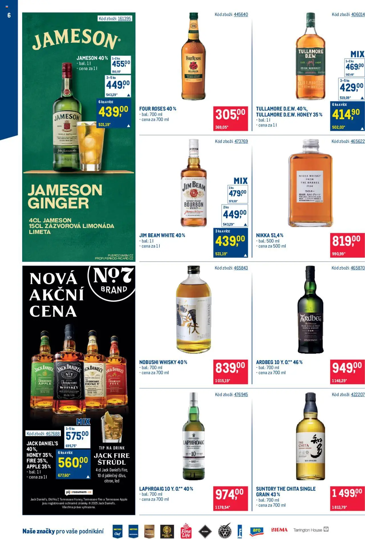 Makro leták - Bar od 08.10.2025 | Strana: 6 | Produkty: Whiskey, Whisky, Apple, Jack Daniel’s