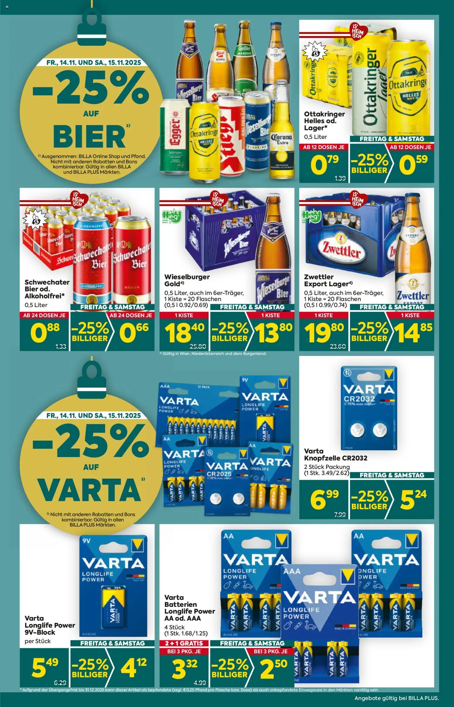 Billa Plus Flugblatt - Niederösterreich gültig ab 13.11.2025 | Seite: 3 | Produkte: Bier