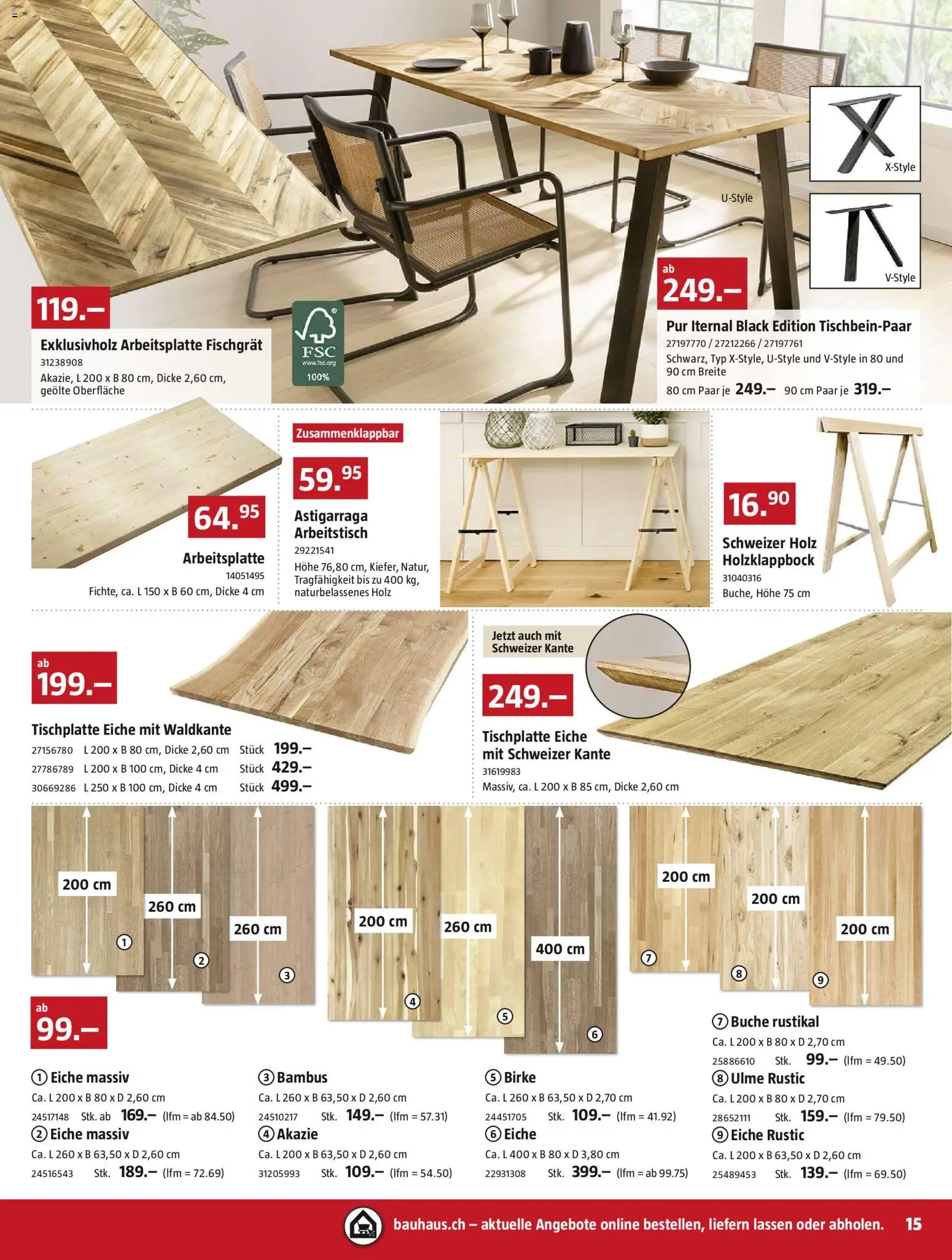 Bauhaus Aktionen – gültig ab 23.02.2026 | Seite: 15 | Produkte: Arbeitstisch