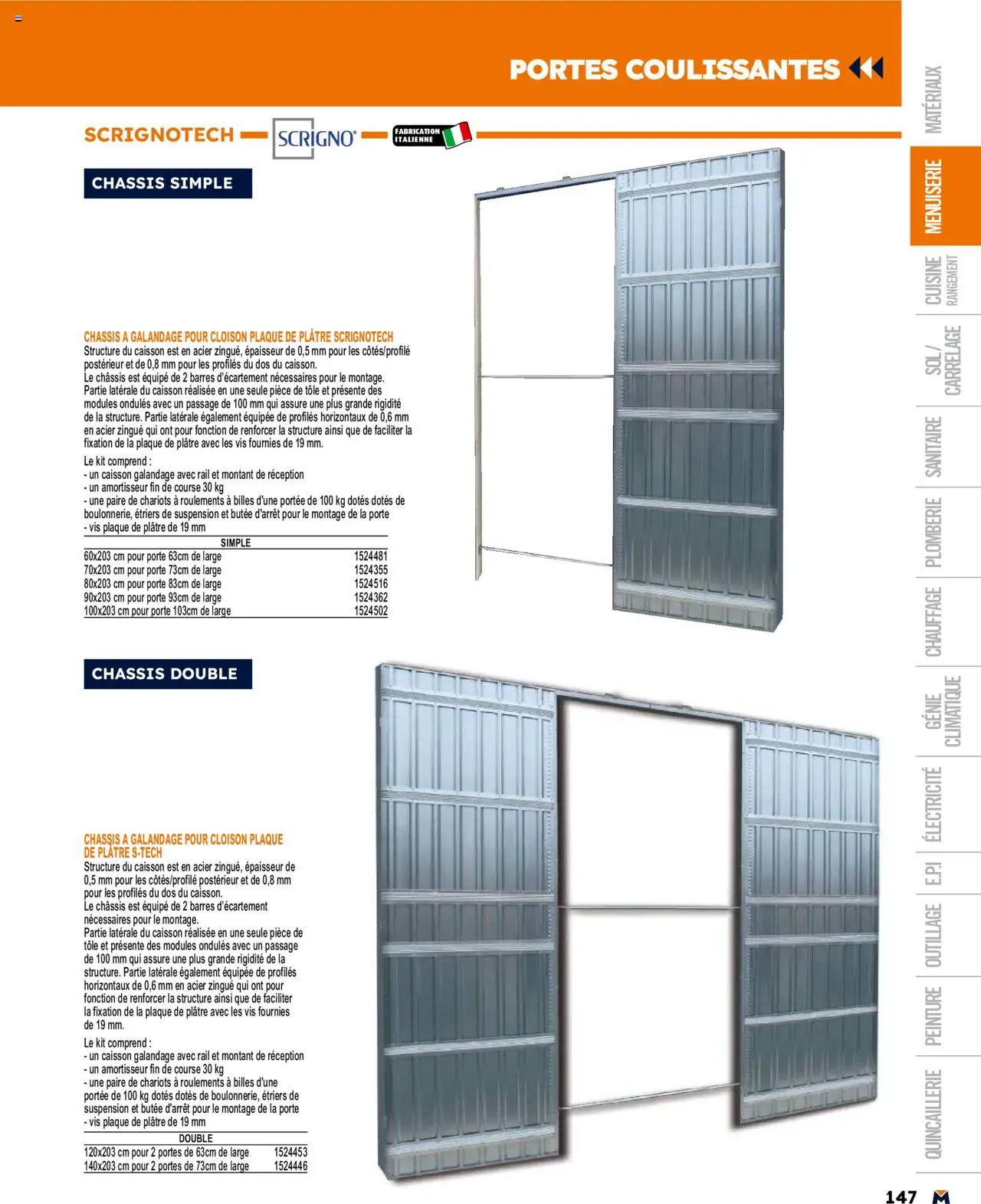  | Page: 147 | Produits: Plâtre, Porte, Suspension, Portes