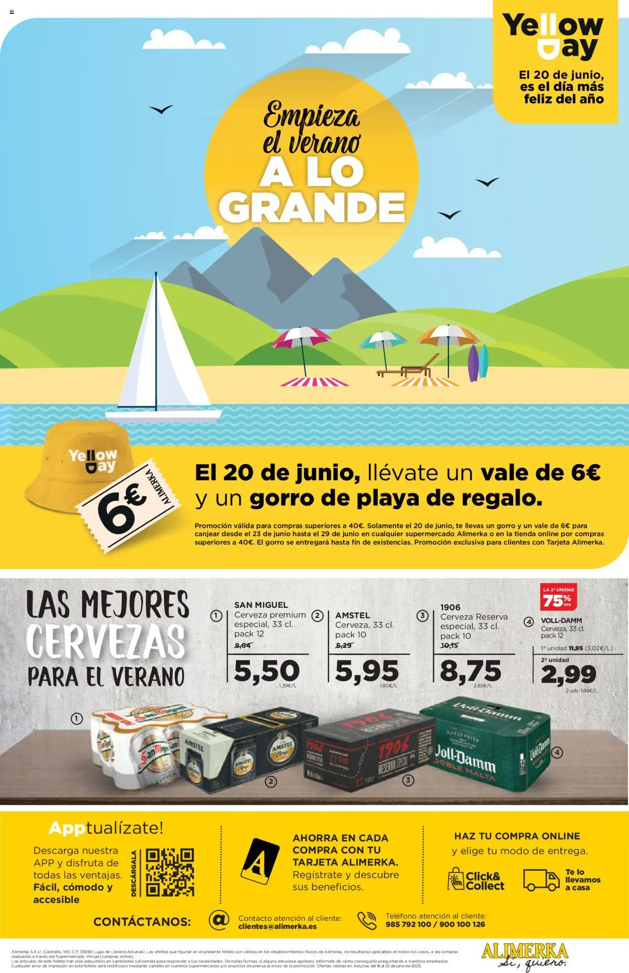Alimerka folleto Asturias │ válido desde el 16.06.2025 | Página: 13 | Productos: Cerveza, Té, Teléfono, Prensa