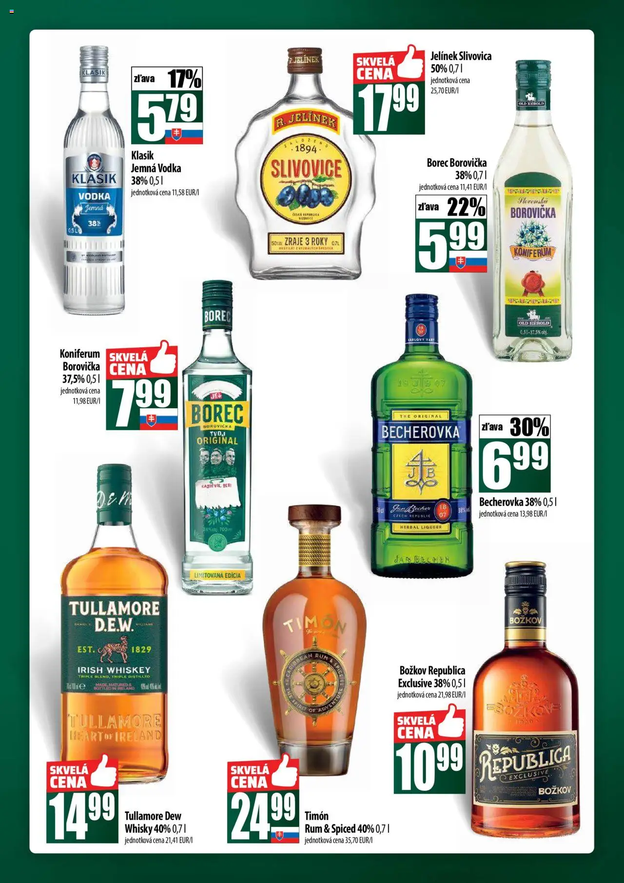 COOP Jednota široká ponuka │ platný od 31.07.2025 | Strana: 51 | Produkty: Republica, Koniferum, Slivovica, Tullamore Dew
