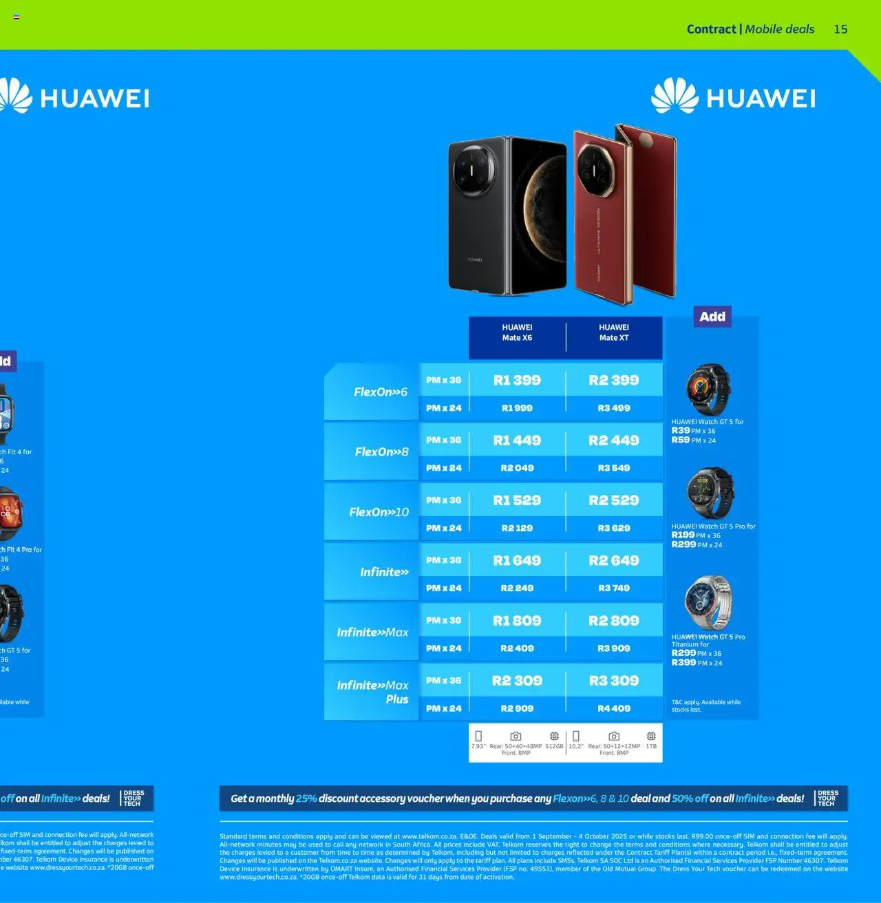New Telkom catalogue – valid from 01.09.2025 | Page: 15 | Products: Dress, Data, Sim, Watch