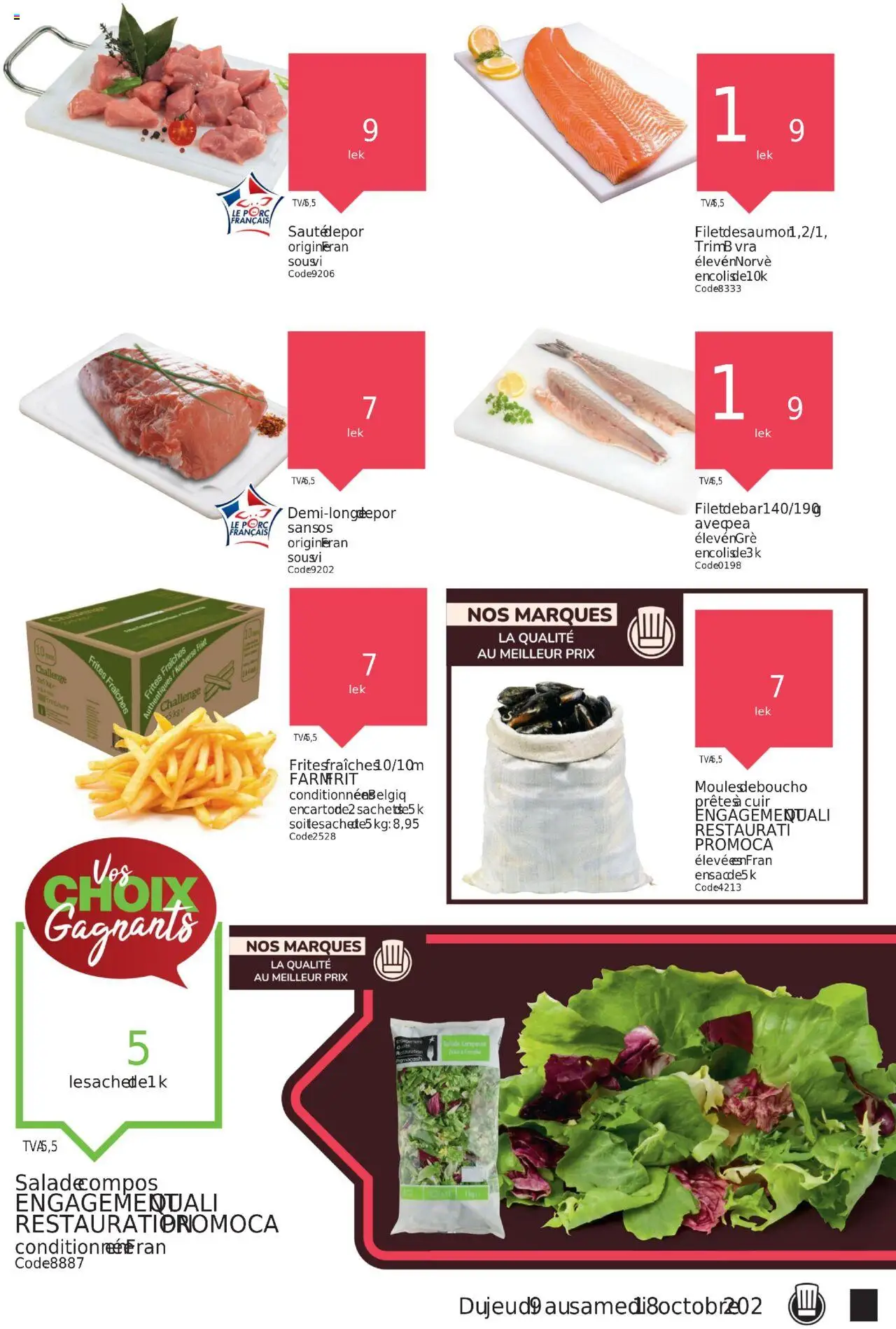 {H1} | Page: 9 | Produits: Frites, Porc