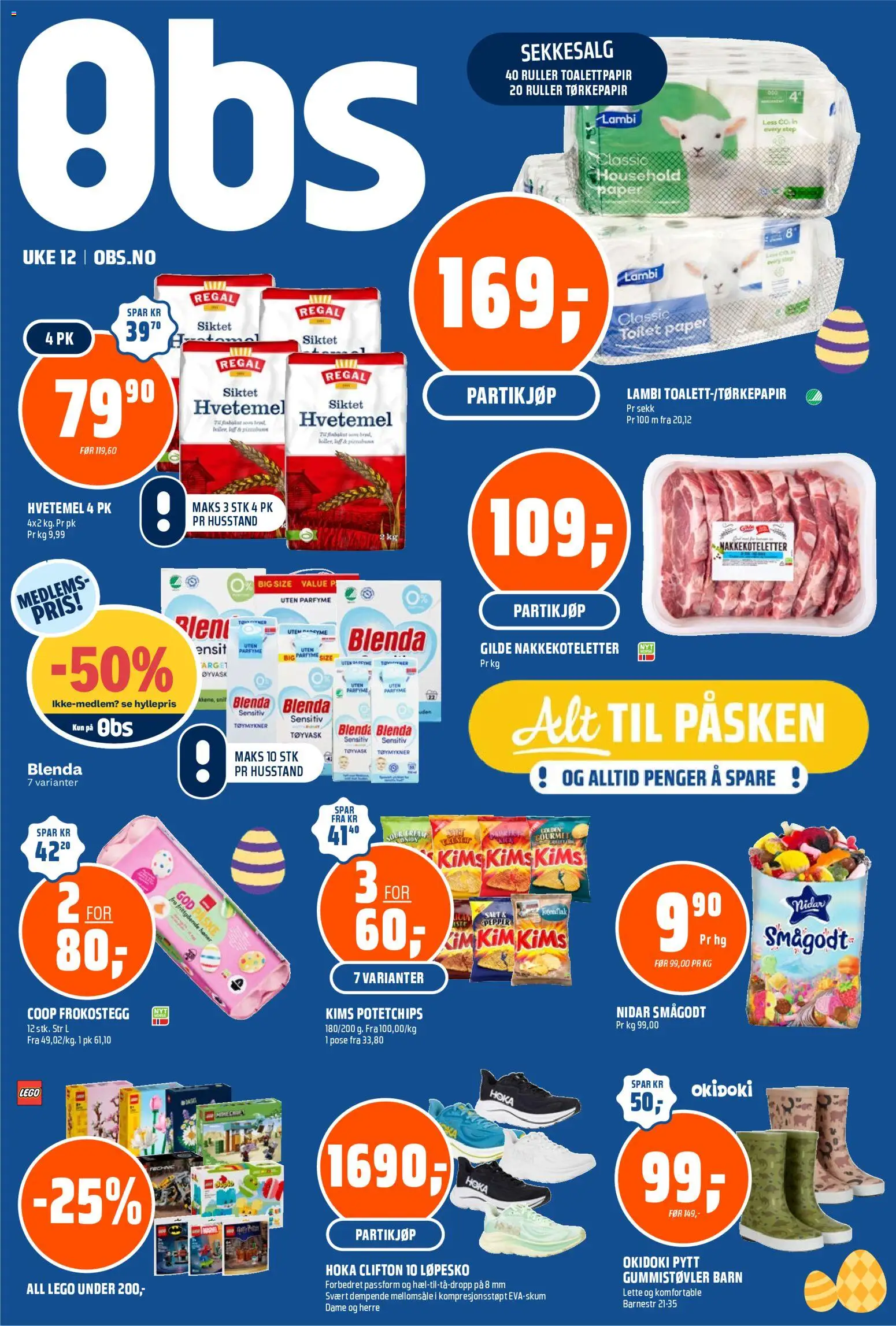 {H1} | Side: 1 | Produkter: Tøymykner, Gummistøvler, Toalettpapir, Smågodt