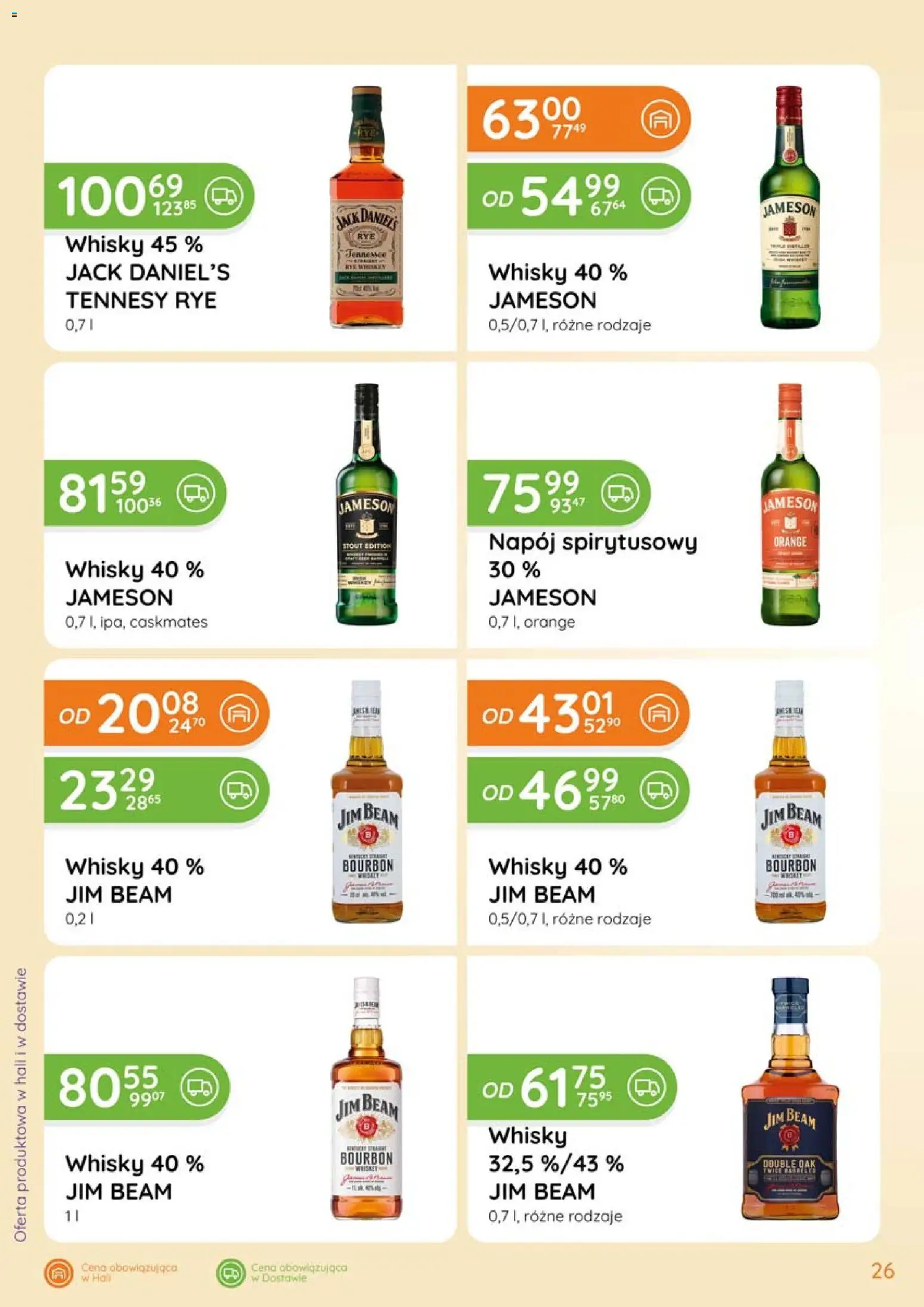 Eurocash Gazetka - Katalog Alkoholowy od 01.02.2026 | Strona: 26 | Produkty: Bourbon, Jim Beam, Jack Daniel's, Whisky