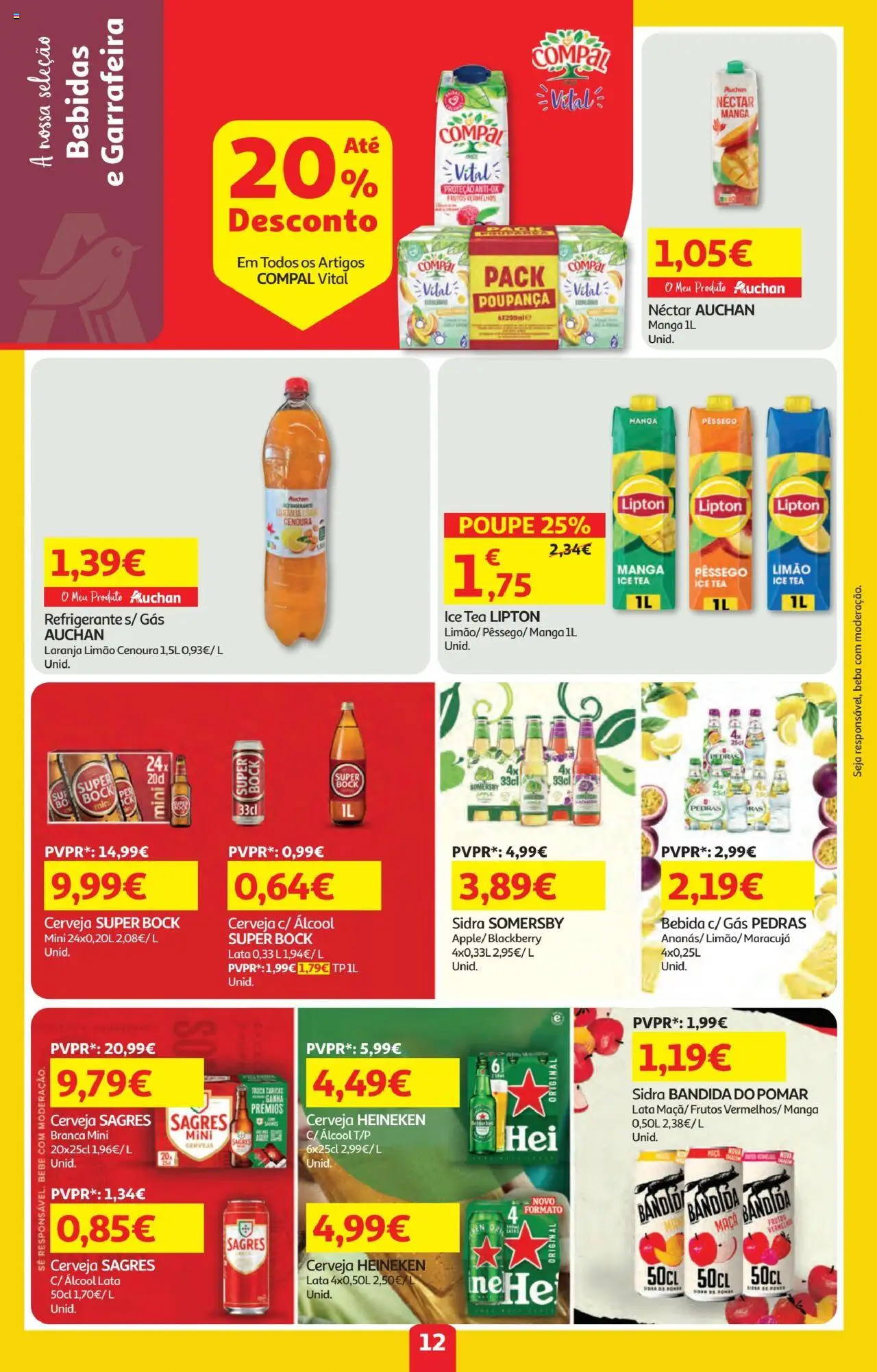 Minipreço folheto │ válido de 11.09.2025 | Página: 12 | Produtos: Super bock, Somersby, Cenoura, Bebida