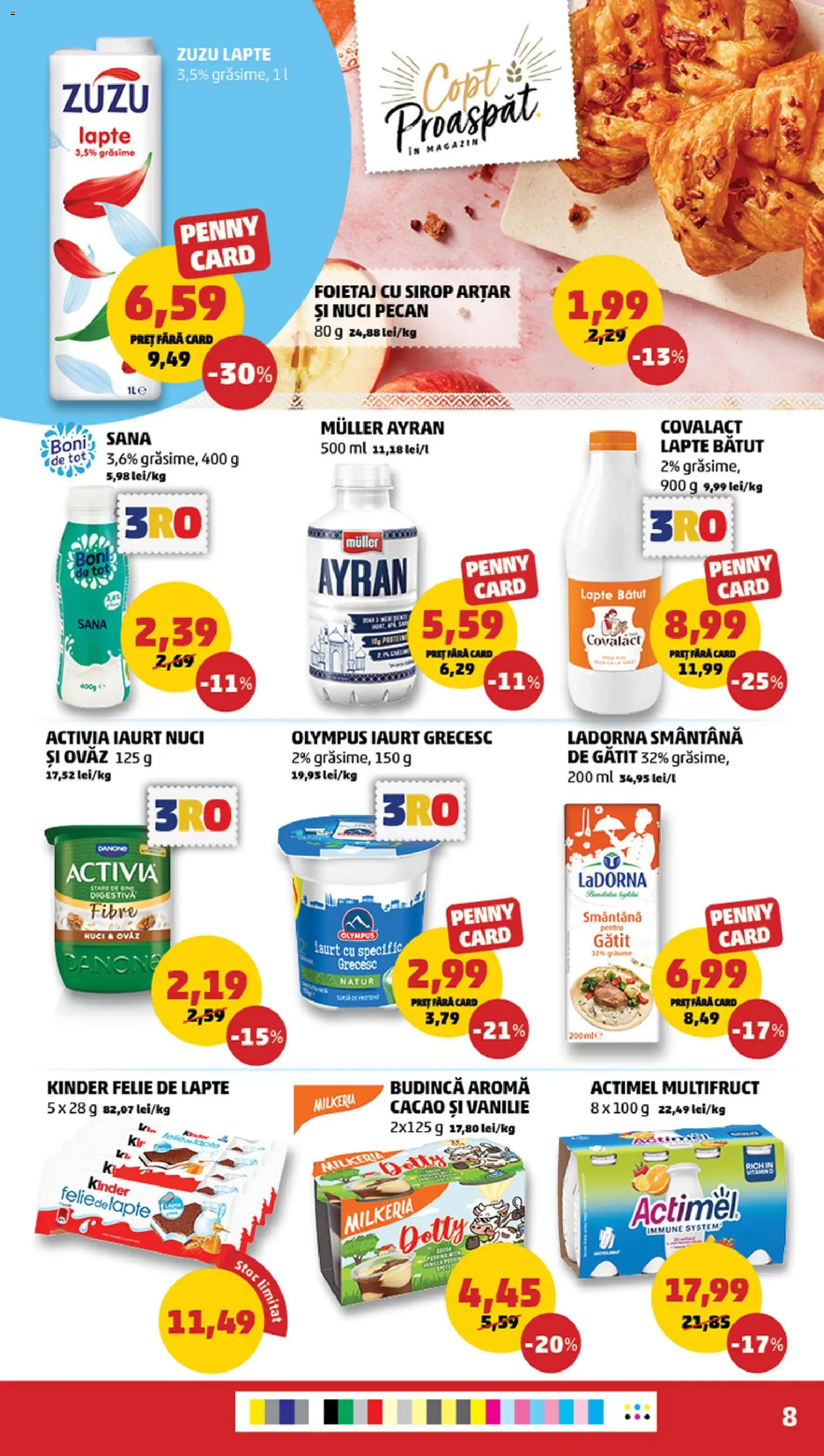 Noul catalog PENNY – valabil de la 29.04.2026 | Pagină: 8 | Produse: Lapte, Iaurt, Sirop, Smântână