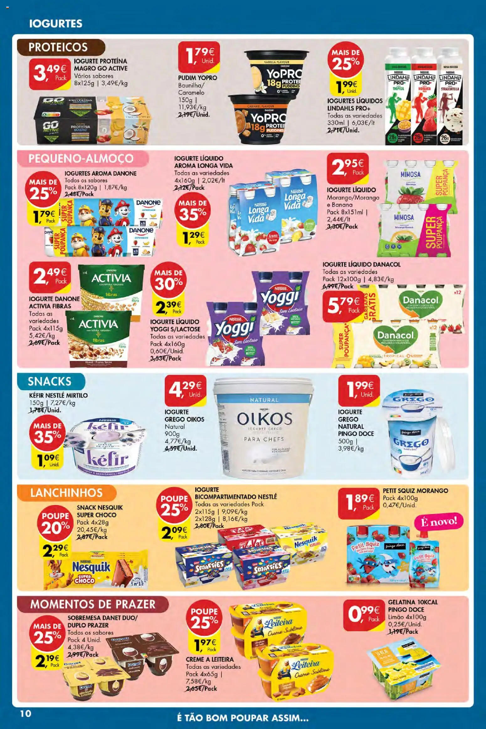 Pingo Doce Poupe Esta Semana Açores │ válido de 23.10.2025 | Página: 10 | Produtos: Banana, Gelatina, Iogurtes, Iogurte