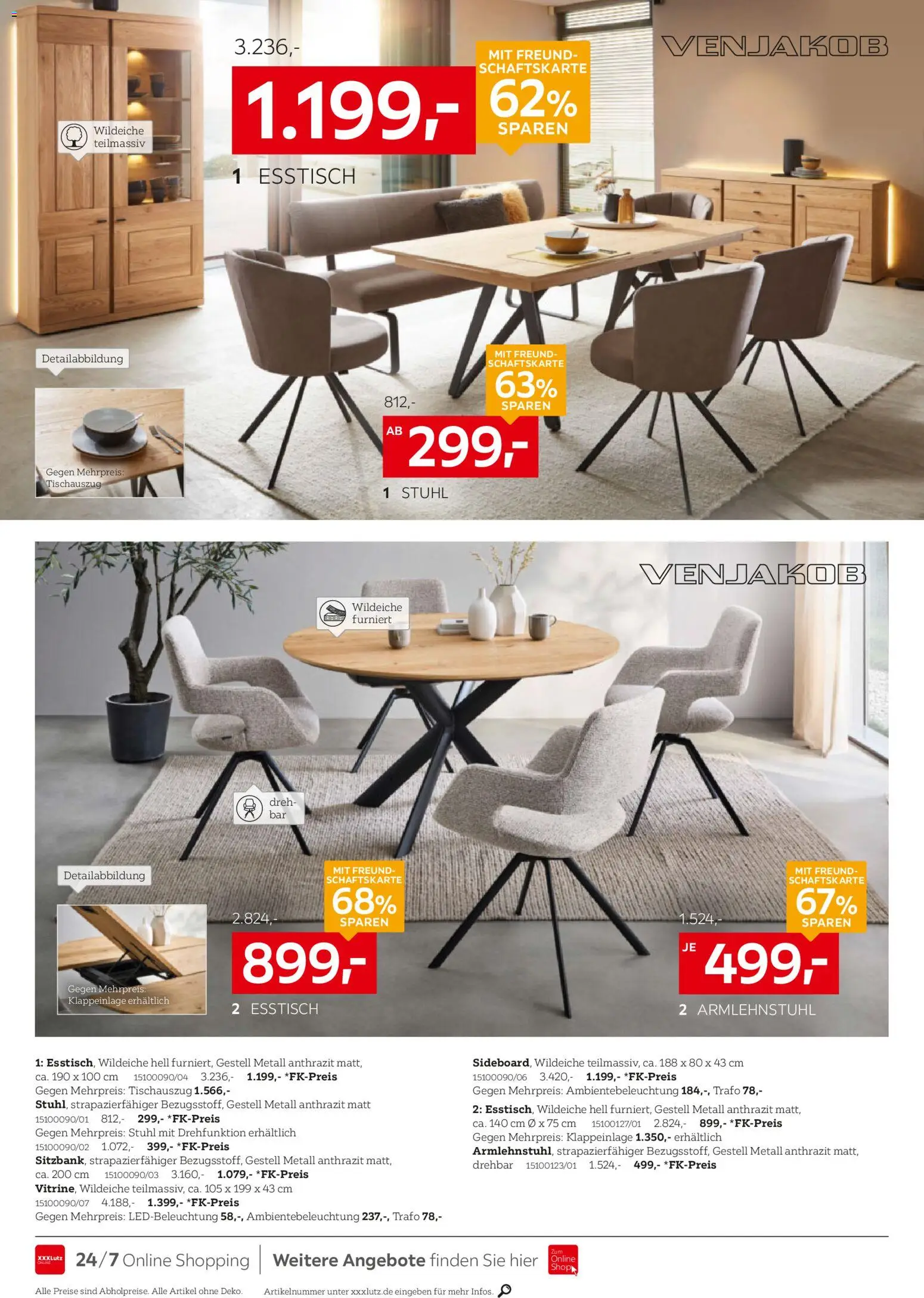 XXXL Lutz Speisen Spezial – gültig ab 22.02.2026 | Seite: 18 | Produkte: Esstisch, Stuhl