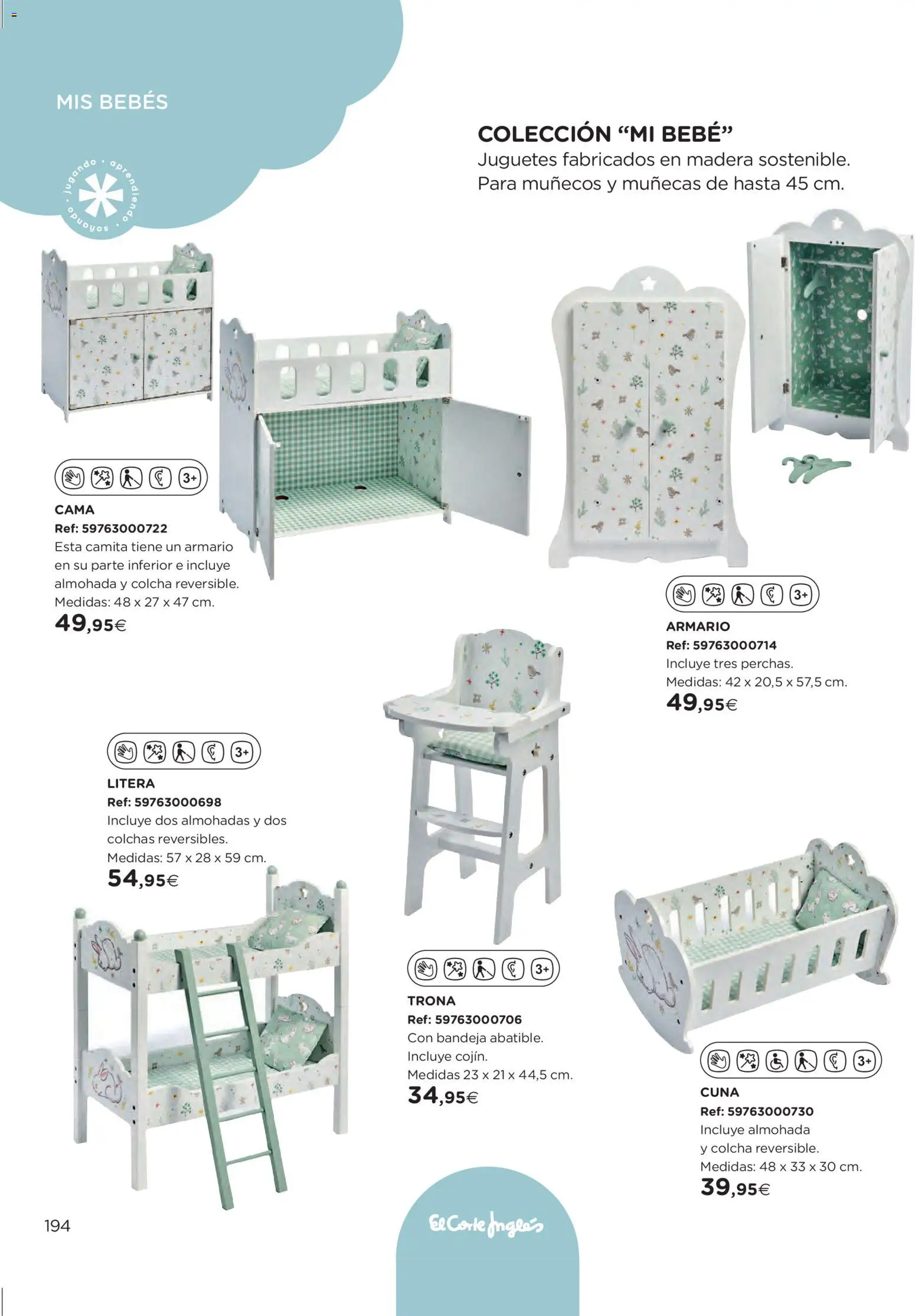 El Corte Inglés ofertas │ válido desde el 27.10.2025 | Página: 194 | Productos: Cama, Bandeja, Armario, Cuna