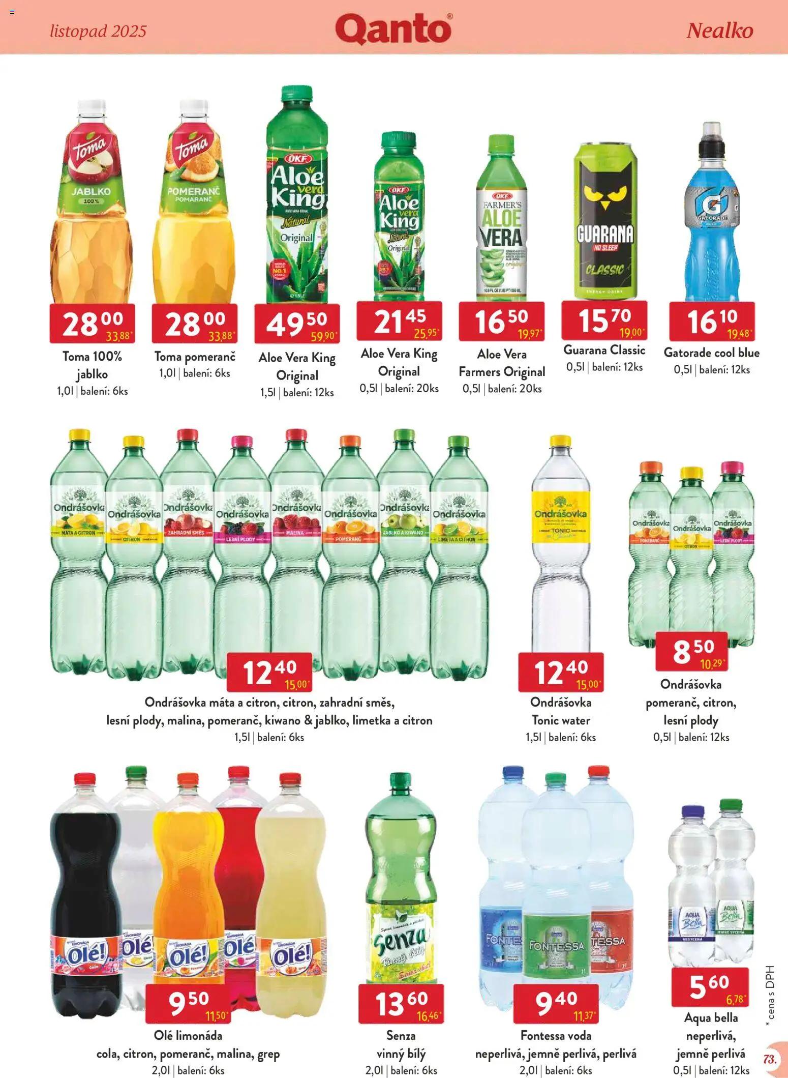 Astur & Qanto - Leták - Velkoobchod 11/2025 od 01.11.2025 | Strana: 73 | Produkty: Voda, Limonáda, Citron, Aloe vera