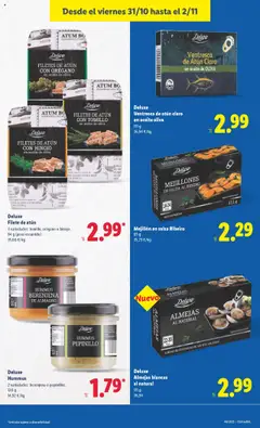 Vista previa Ventresca de atún claro en aceite oliva, Ventresca de atún claro en aceite oliva, 111 g válido desde el 27.10.2025 | Página: 23 | Productos: Aceite, Aceite de oliva, Filete, Atún claro