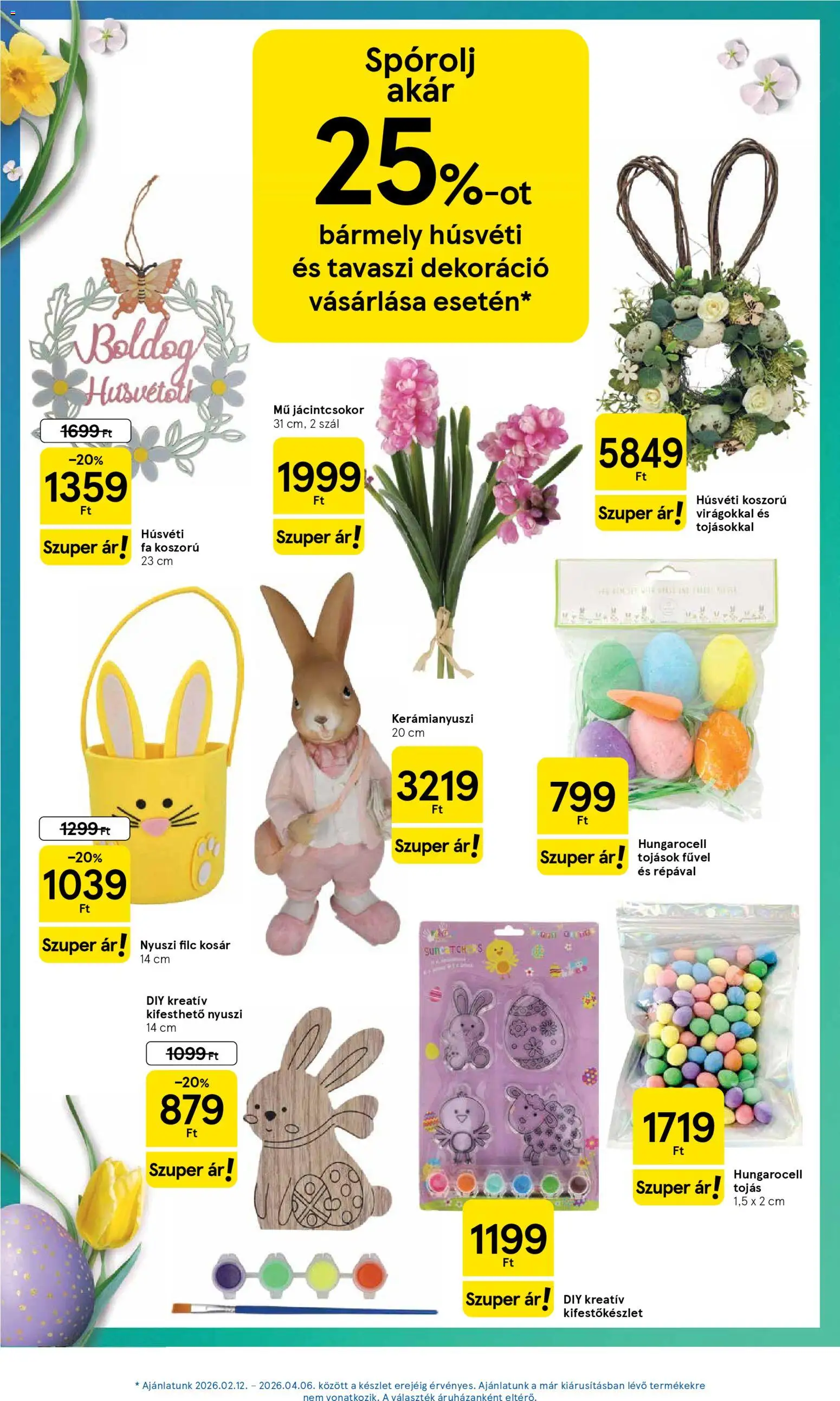 Tesco akciós ujság - amely érvényes a következő dátumtól: 05.03.2026 | Oldal: 15 | Termékek: Kosár, Tojás, Dekoráció, Koszorú