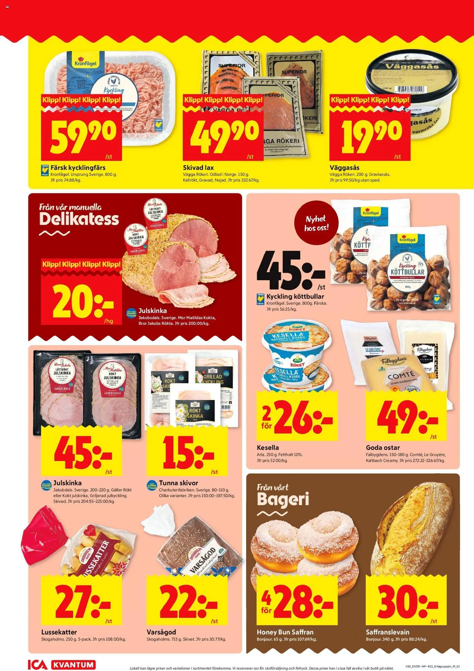 ICA Kvantum reklamblad aktuell från 08.12.2025 | Sida: 6 | Produkter: Köttbullar, Galler, Lax, Saffran