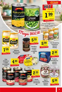 Pogląd oferty "Gram Market gazetka" - ważna od 18.03.2026 | Strona: 7 | Produkty: Przecier pomidorowy, Pomidory, Ogórki, Majonez