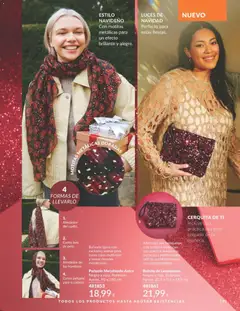 Vista previa Pañuelo Metalizado Astra, Negro y rojo. Poliéster. Aprox. 90 x 180 cm. válido desde el 01.11.2025 | Página: 149 | Productos: Pañuelo, Bolso, Bufanda, Muñeca