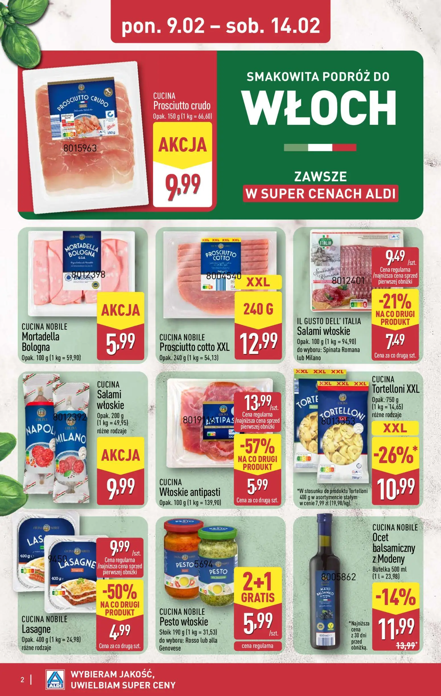 Aldi Gazetka - Smakowita podróż do Włoch od 09.02.2026 | Strona: 2