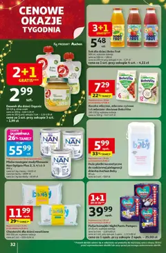 Pogląd oferty "Auchan Black Friday" - ważna od 13.11.2025 | Strona: 32 | Produkty: Karta, Pampers, Sok, Płatki
