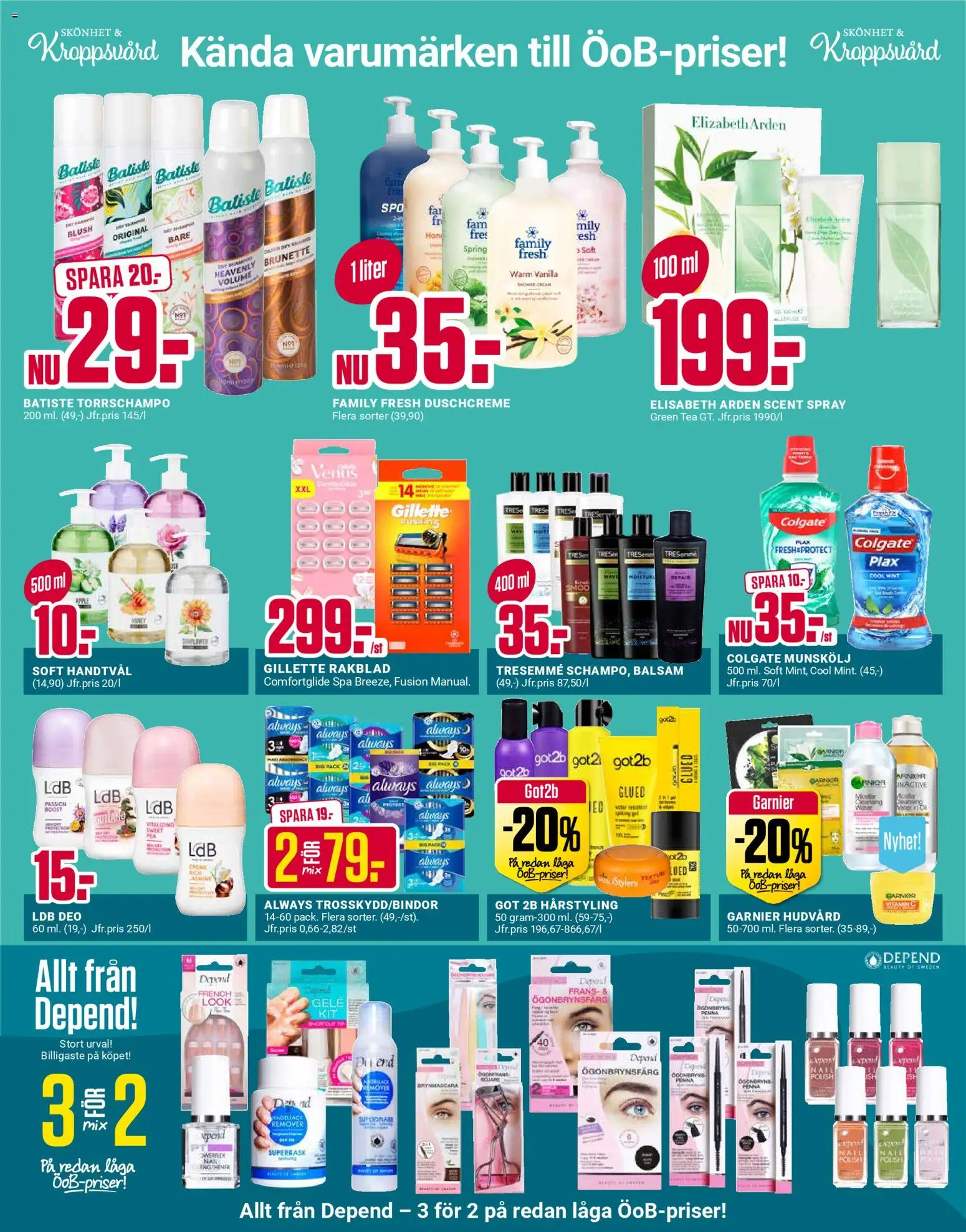 ÖoB reklamblad aktuell från 27.04.2026 | Sida: 4 | Produkter: Ögonbrynsfärg, Munskölj, Balsam, Penna