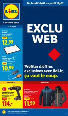 LIDL - Prévisualisation de LIDL catalogue les bonnes affaires Exclu Web valide à partir de 16.02.2026
