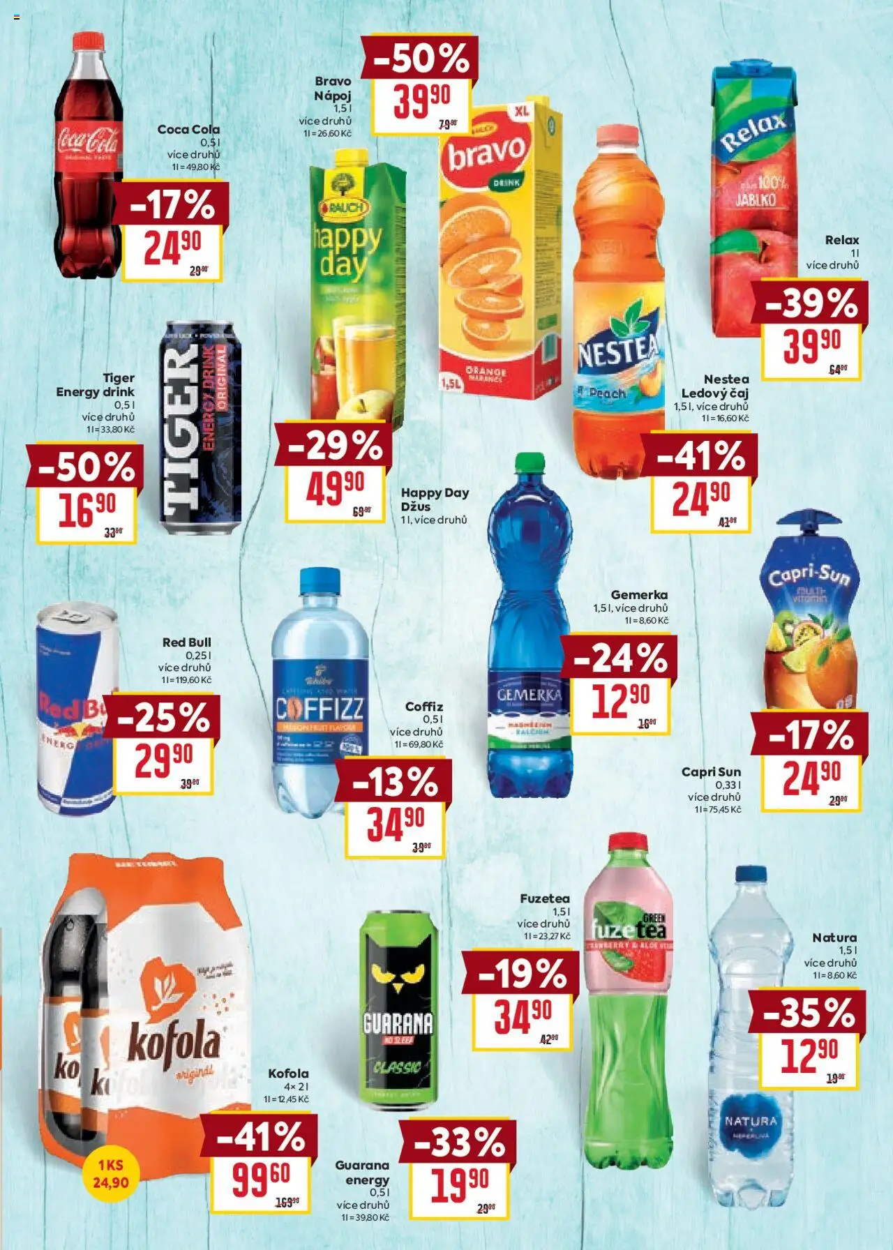 Billa Velký leták od 25.06.2025 | Strana: 23 | Produkty: Nestea, Tiger, Ledový čaj Nestea, Cola