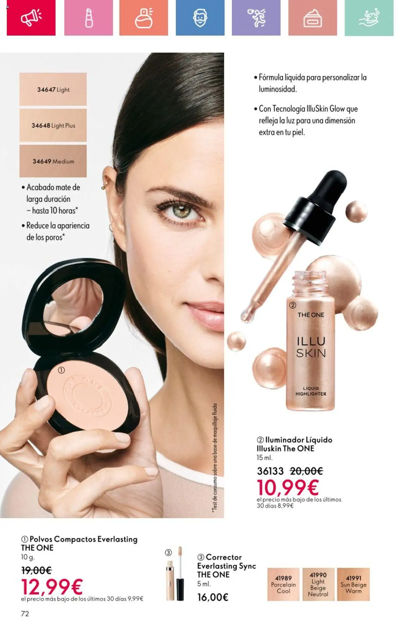 Oriflame - Catálogo Campaña 9 │ válido desde el 22.06.2025 | Página: 72 | Productos: Maquillaje, Corrector, Iluminador, Base de maquillaje