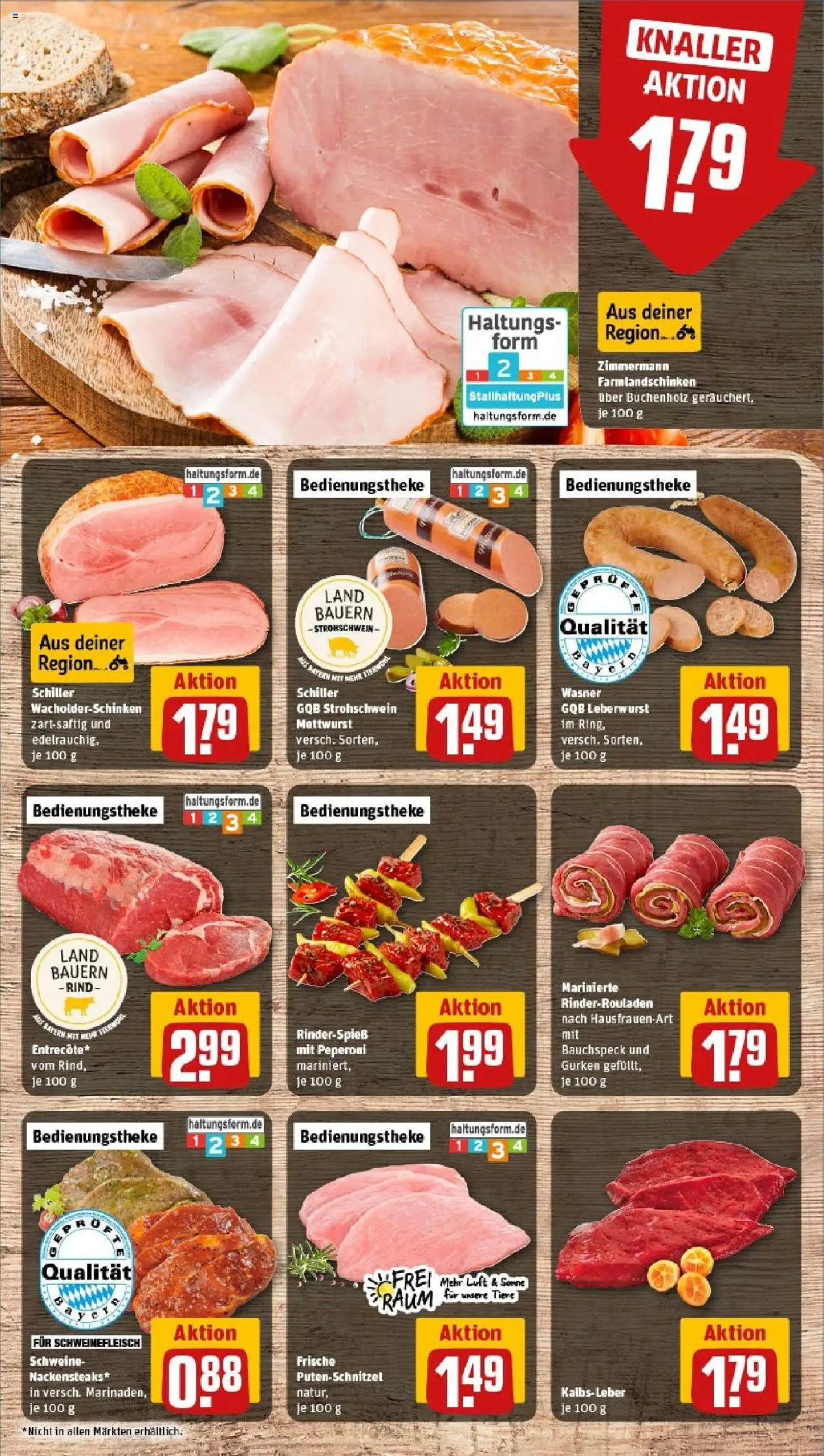 Rewe prospekt Nürnberg	 - gültig ab dem 01.06.2025 | Seite: 10 | Produkte: Rinderrouladen, Putenschnitzel, Steak, Gurken